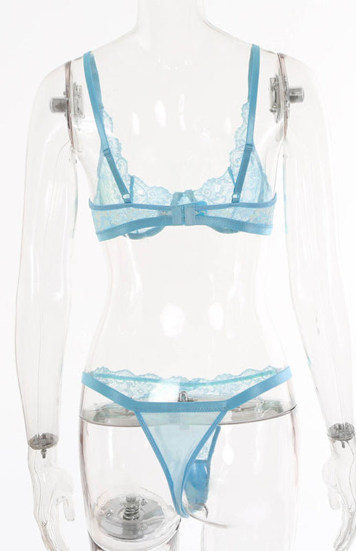 Blue Zone Planet | Women's Sexy Breathable Lace Lingerie Set kakaclo