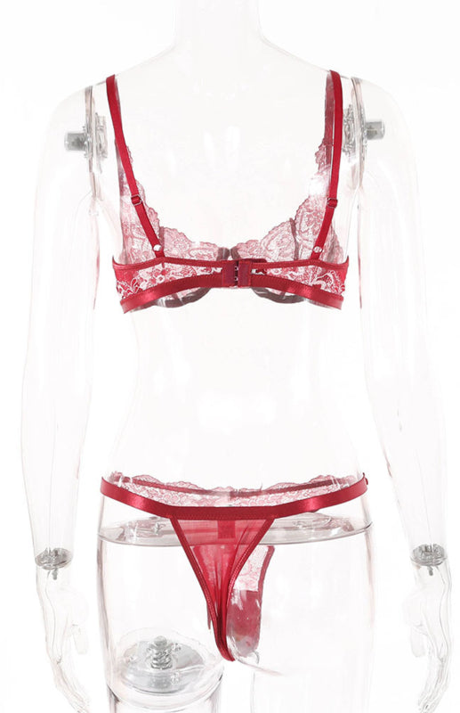 Blue Zone Planet | Women's Sexy Breathable Lace Lingerie Set kakaclo