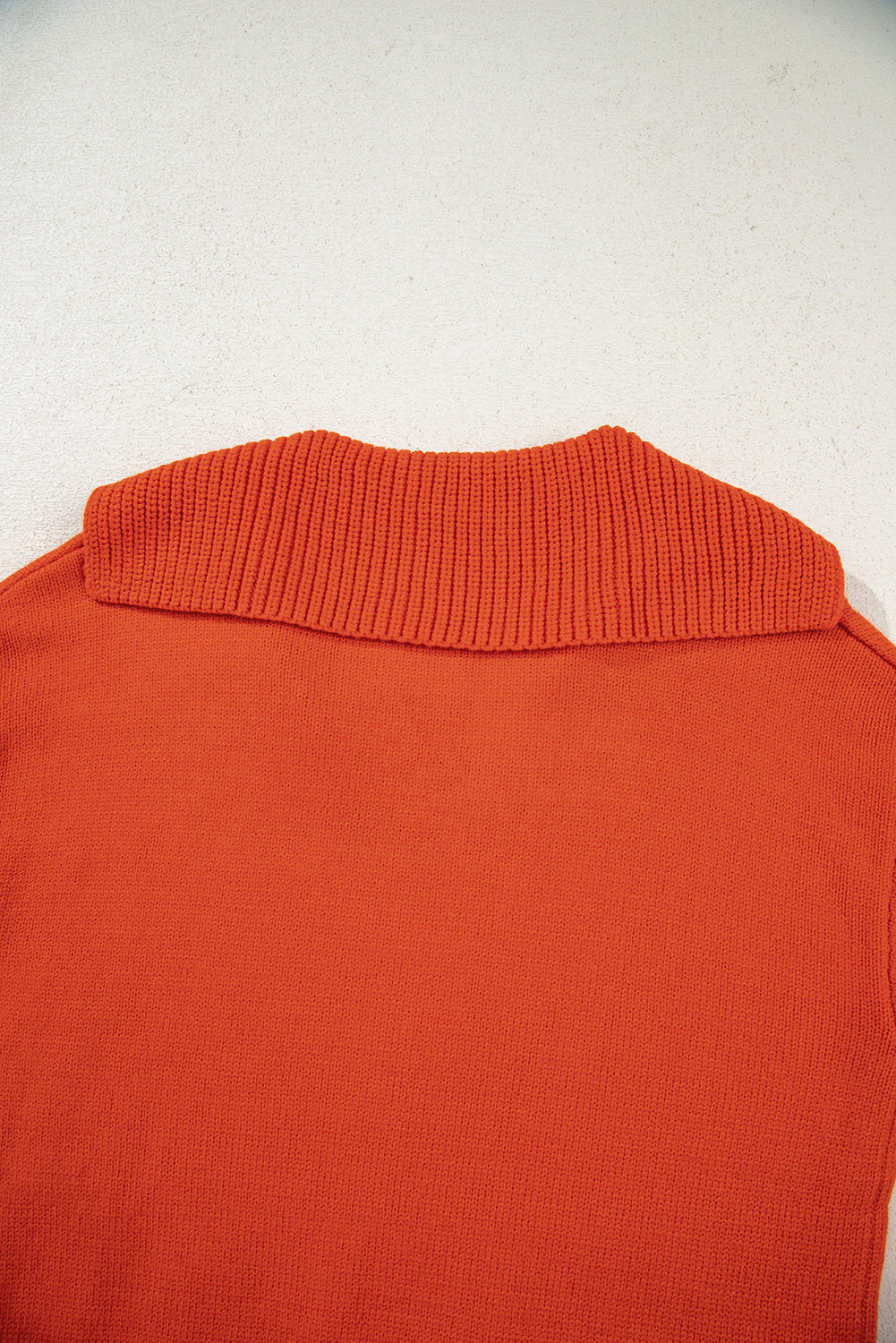 Flamingo Collared V Neck Ribbed Edge Sexy Elegant Sweater-TOPS / DRESSES-[Adult]-[Female]-2022 Online Blue Zone Planet