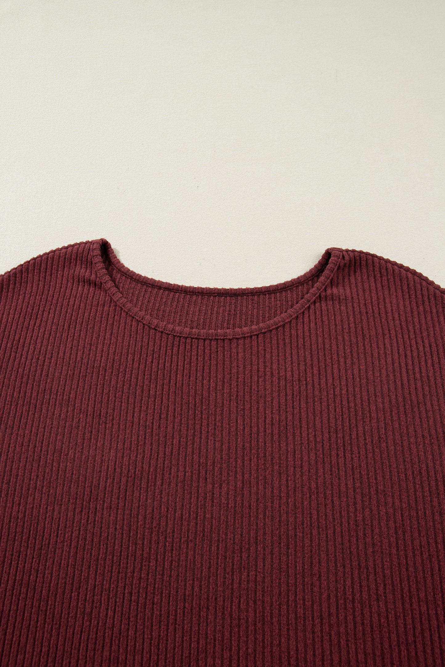 Wild Ginger Plus Size Ribbed Button Decor Long Sleeve Loose Top-Plus Size/Plus Size Tops/Plus Size Long Sleeve Tops-[Adult]-[Female]-2022 Online Blue Zone Planet