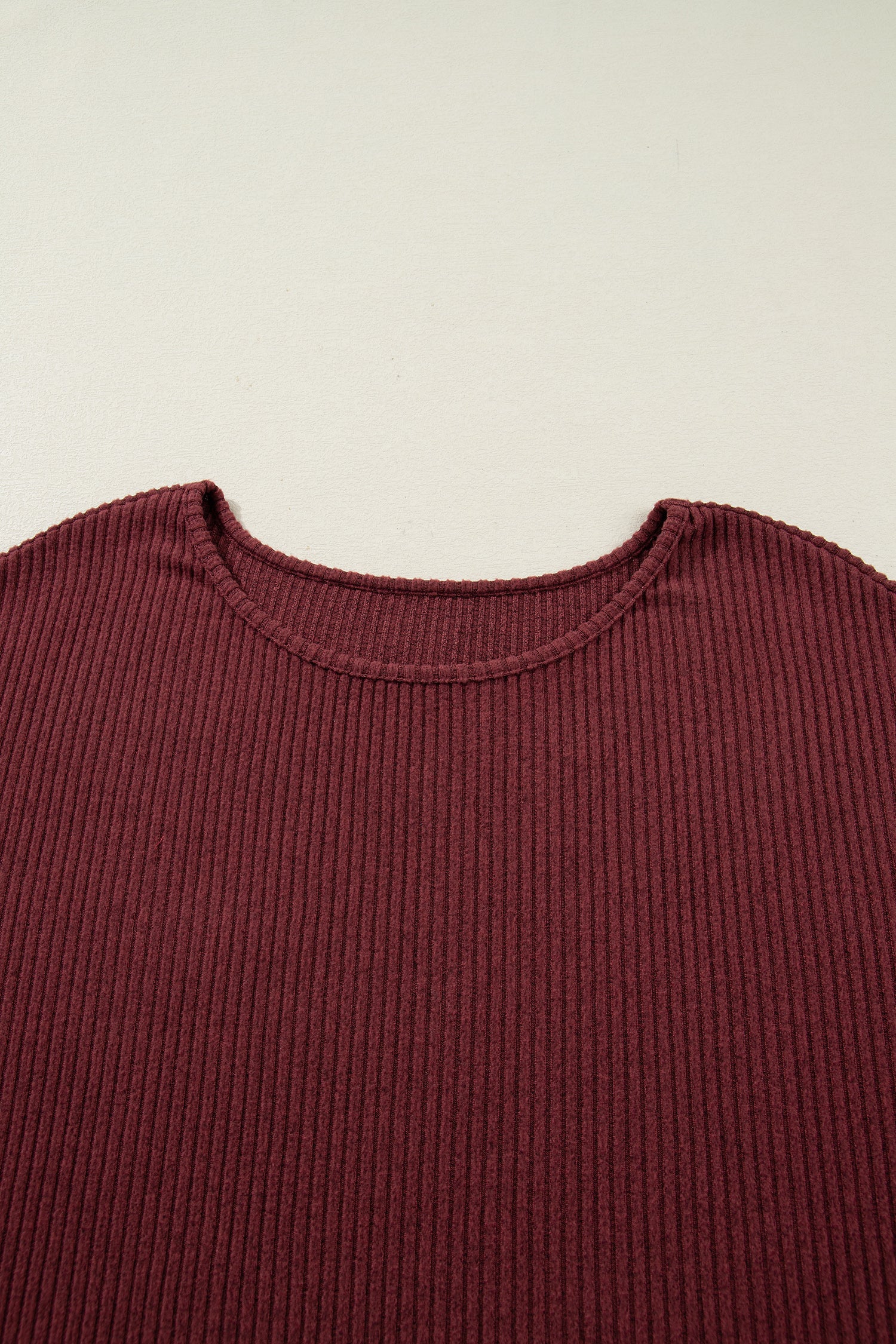 Wild Ginger Plus Size Ribbed Button Decor Long Sleeve Loose Top-Plus Size/Plus Size Tops/Plus Size Long Sleeve Tops-[Adult]-[Female]-2022 Online Blue Zone Planet