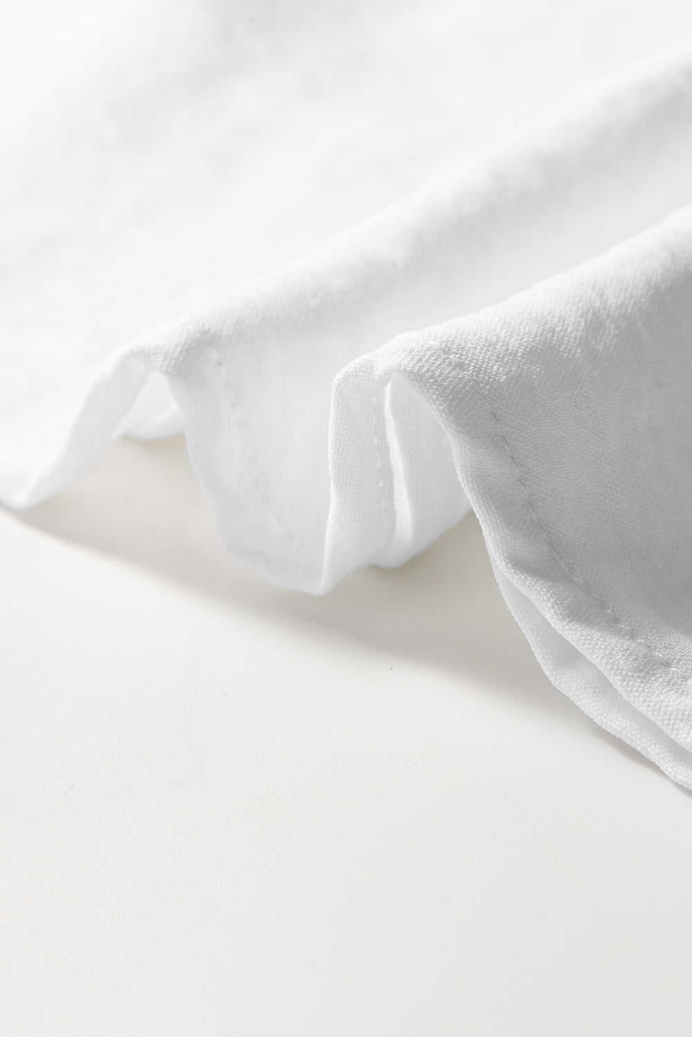 White Embroidered Ruffle Trim Textured Blouse-Tops/Blouses & Shirts-[Adult]-[Female]-2022 Online Blue Zone Planet