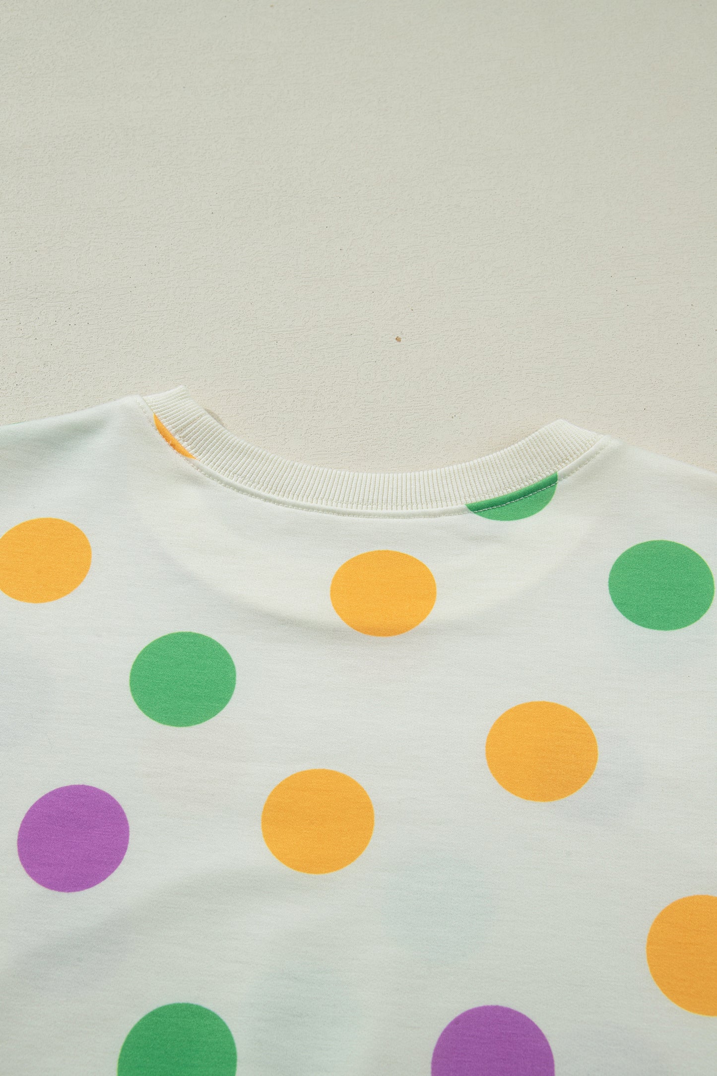 Multicolour Polka Dot Print Drop Shoulder Pullover Drawstring Shorts Set-Two Piece Sets/Short Sets-[Adult]-[Female]-2022 Online Blue Zone Planet