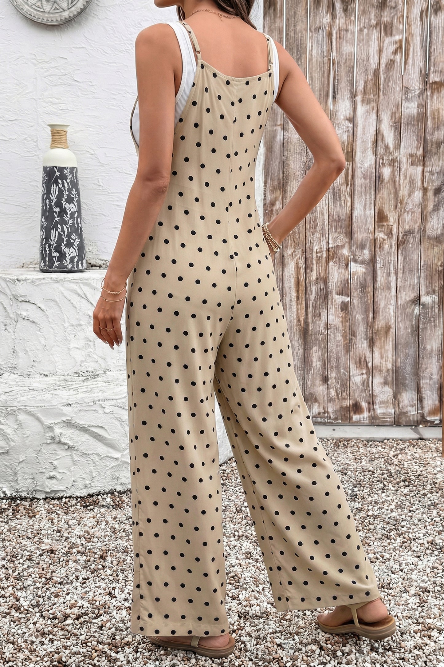 Multicolour Floral Print Spaghetti Straps Loose Pocketed Jumpsuit-Bottoms/Jumpsuits & Rompers-[Adult]-[Female]-2022 Online Blue Zone Planet