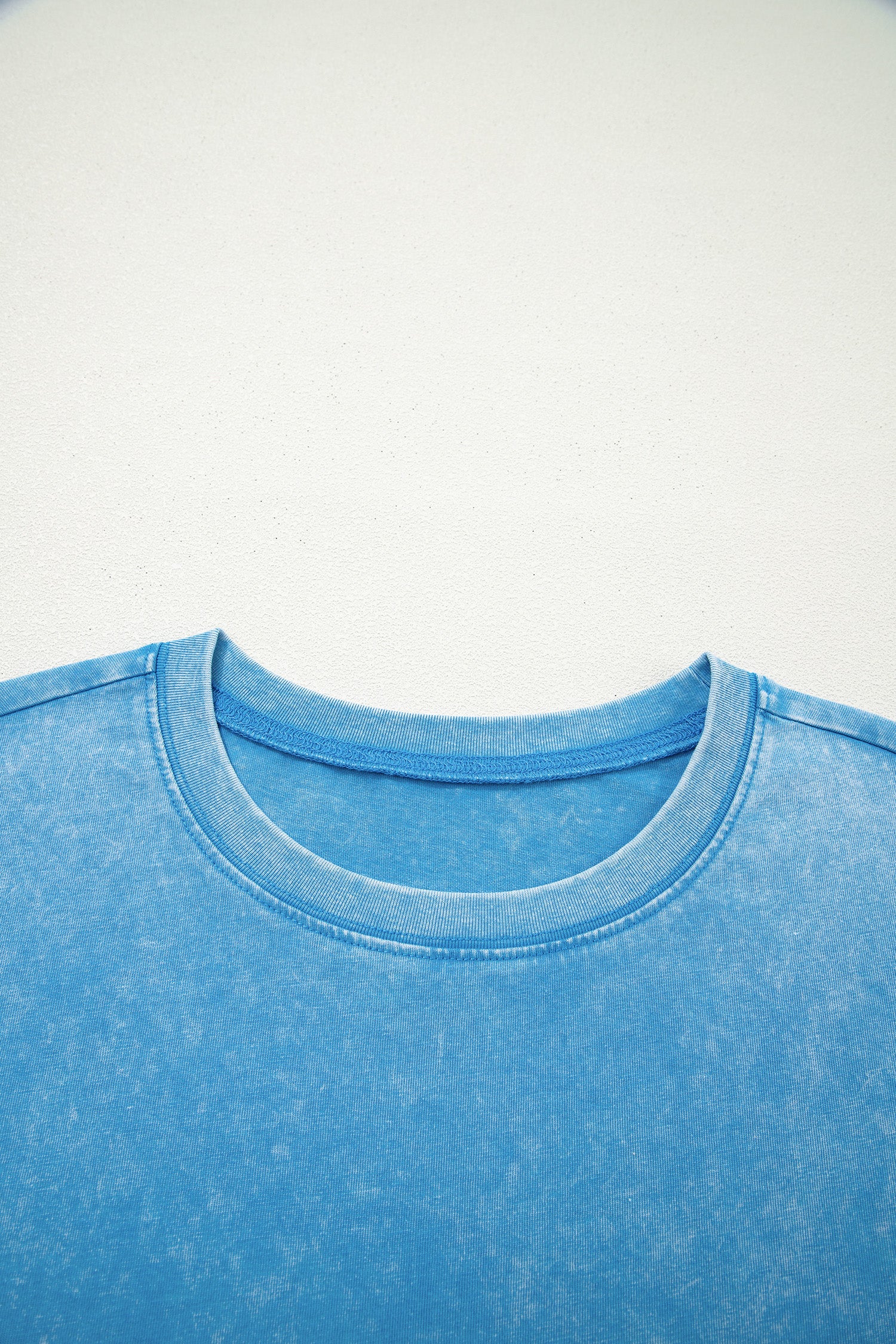 Blue Mineral Washed Oversized Tee-Tops/Tops & Tees-[Adult]-[Female]-2022 Online Blue Zone Planet