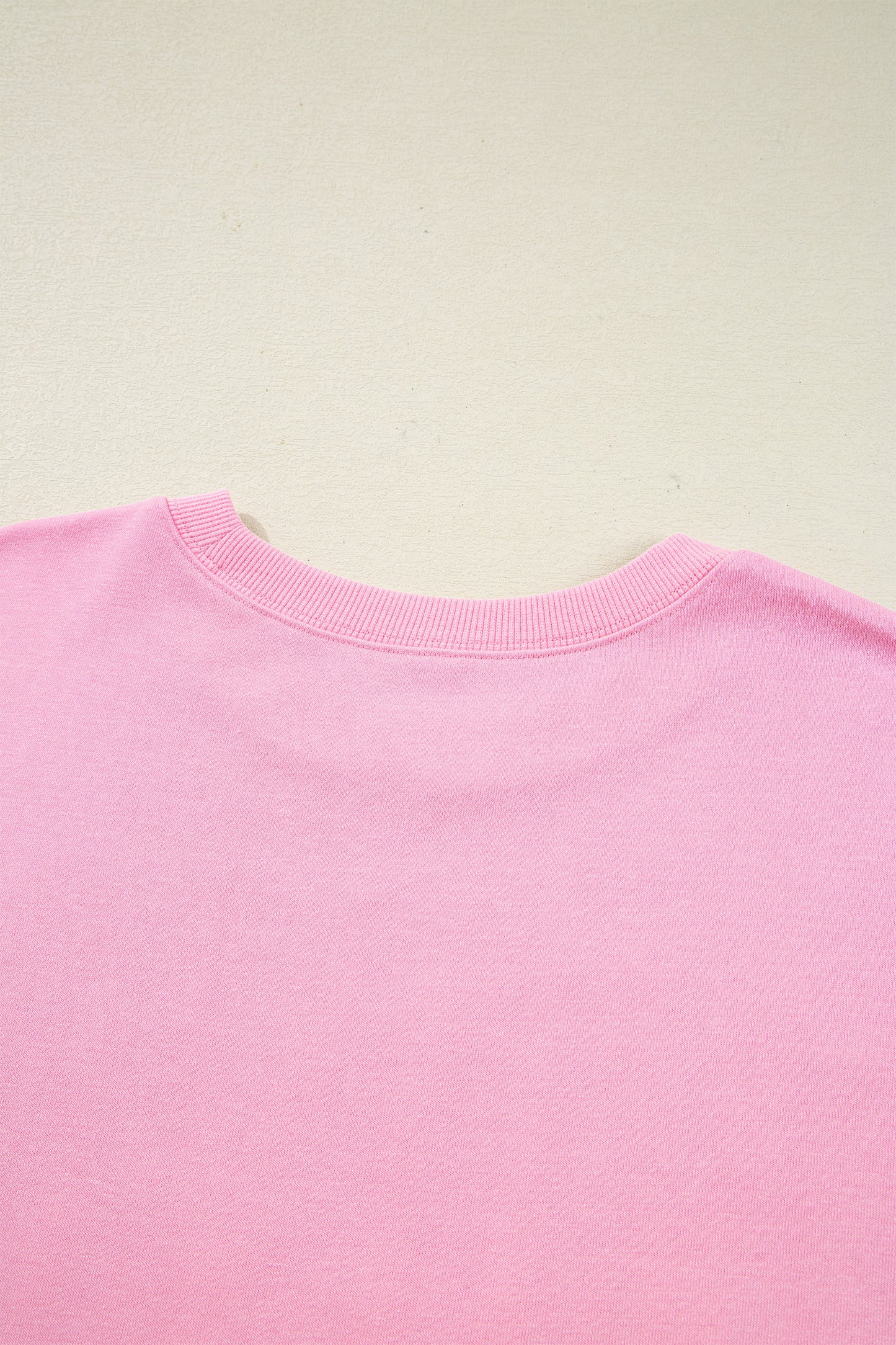 Pink Bow Sequin XOXO Letter Graphic Exposed Seam Baggy Sweatshirt-Tops/Sweatshirts & Hoodies-[Adult]-[Female]-2022 Online Blue Zone Planet