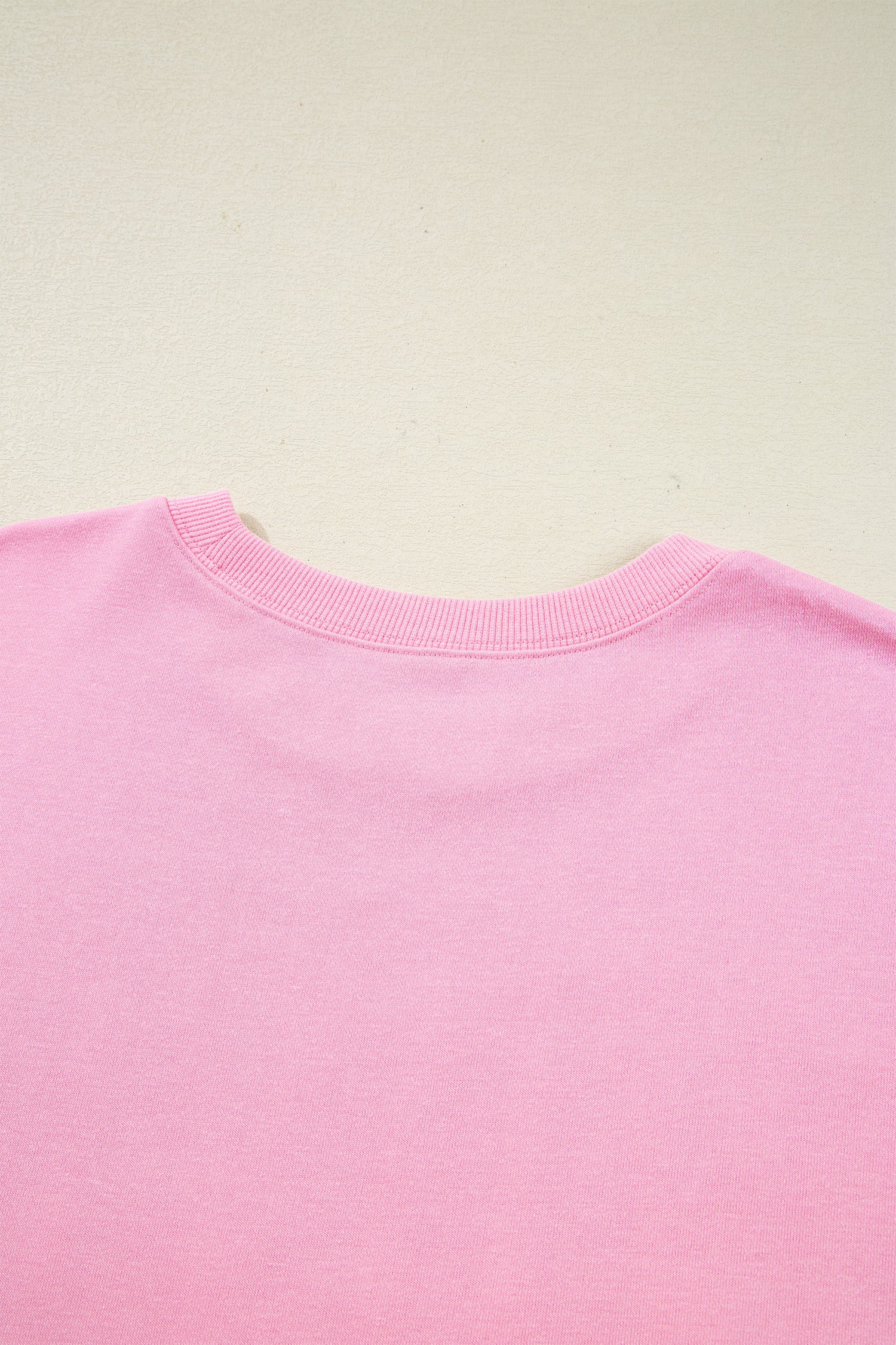 Pink Bow Sequin XOXO Letter Graphic Exposed Seam Baggy Sweatshirt-Tops/Sweatshirts & Hoodies-[Adult]-[Female]-2022 Online Blue Zone Planet