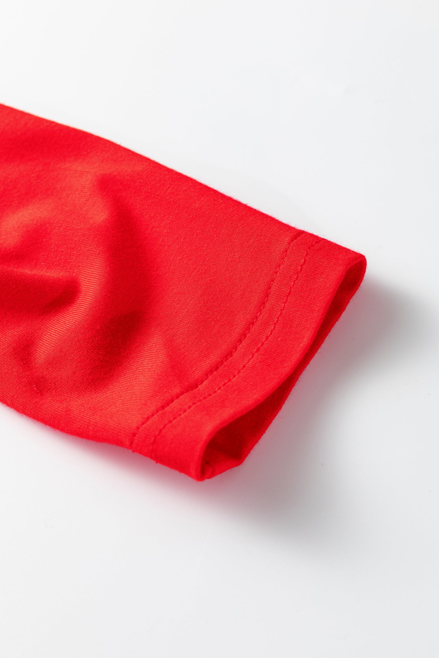 Fiery Red Foldover Off Shoulder Long Sleeve Slim Top-Tops/Long Sleeve Tops-[Adult]-[Female]-2022 Online Blue Zone Planet