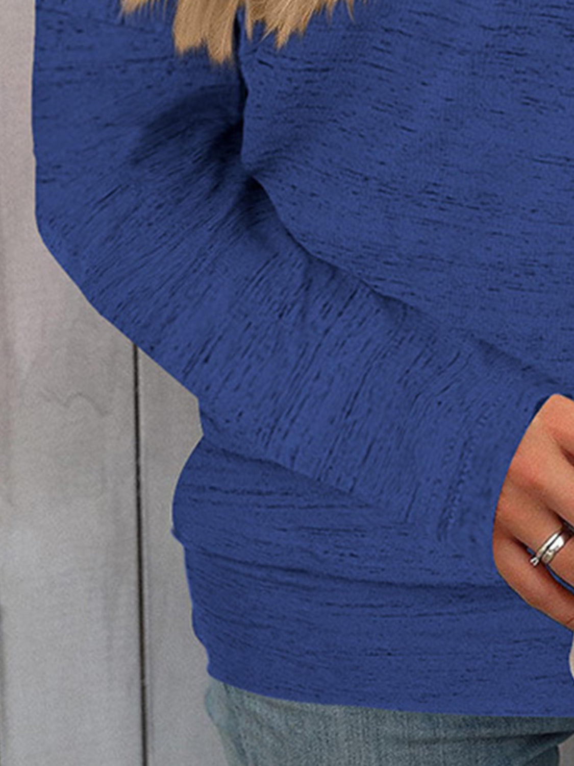 Full Size Heathered Long Sleeve Top-TOPS / DRESSES-[Adult]-[Female]-2022 Online Blue Zone Planet