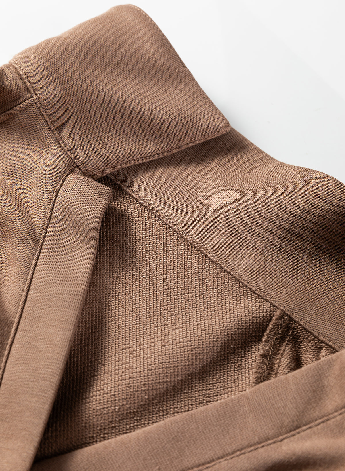 Dark Khaki Polo Collar V Neck Pullover and Drawstring Sweatpants Set-Two Piece Sets/Pant Sets-[Adult]-[Female]-2022 Online Blue Zone Planet