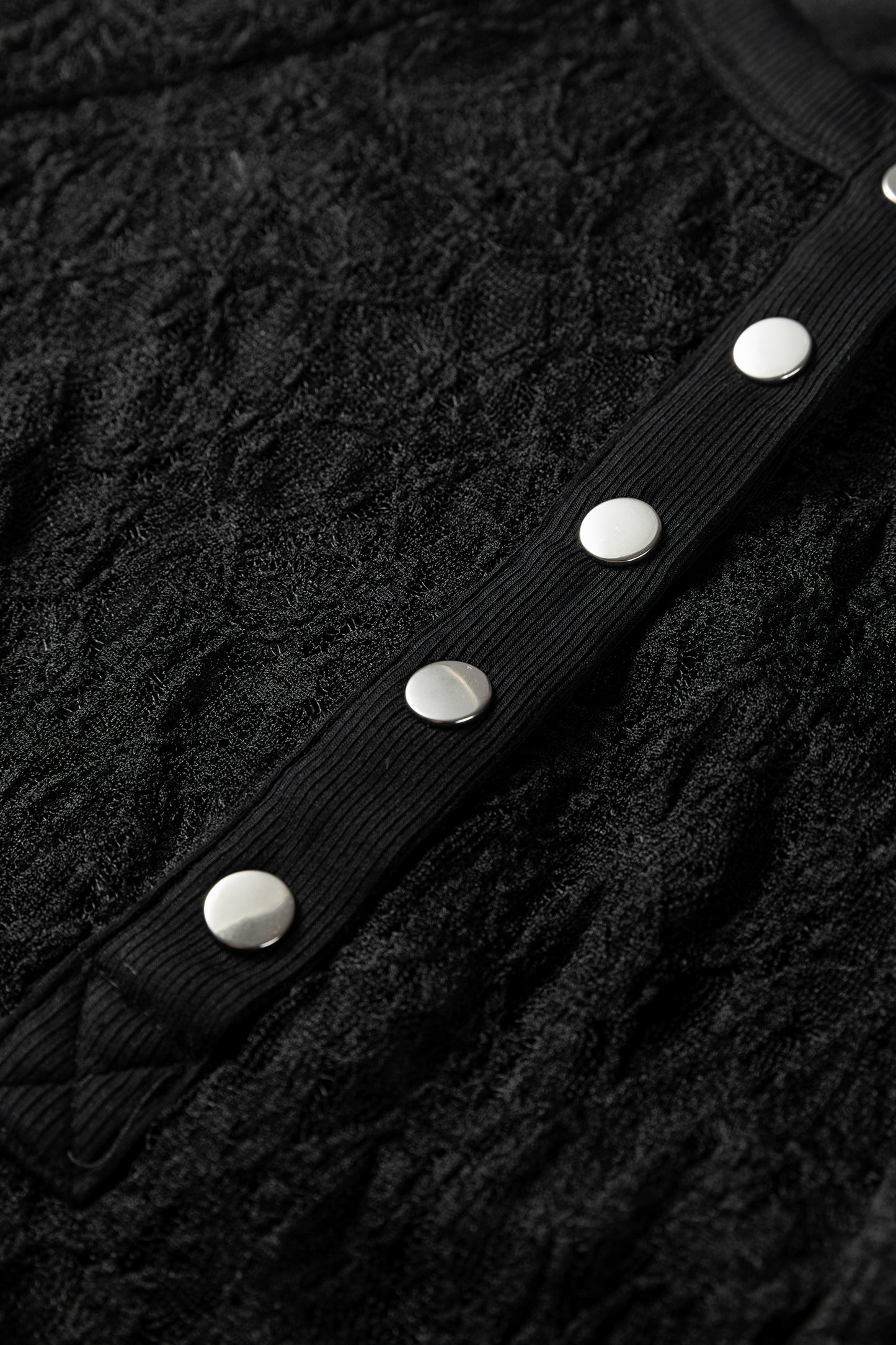 Black Sheer Lace Long Sleeve Slim Henley Top-Tops/Long Sleeve Tops-[Adult]-[Female]-2022 Online Blue Zone Planet