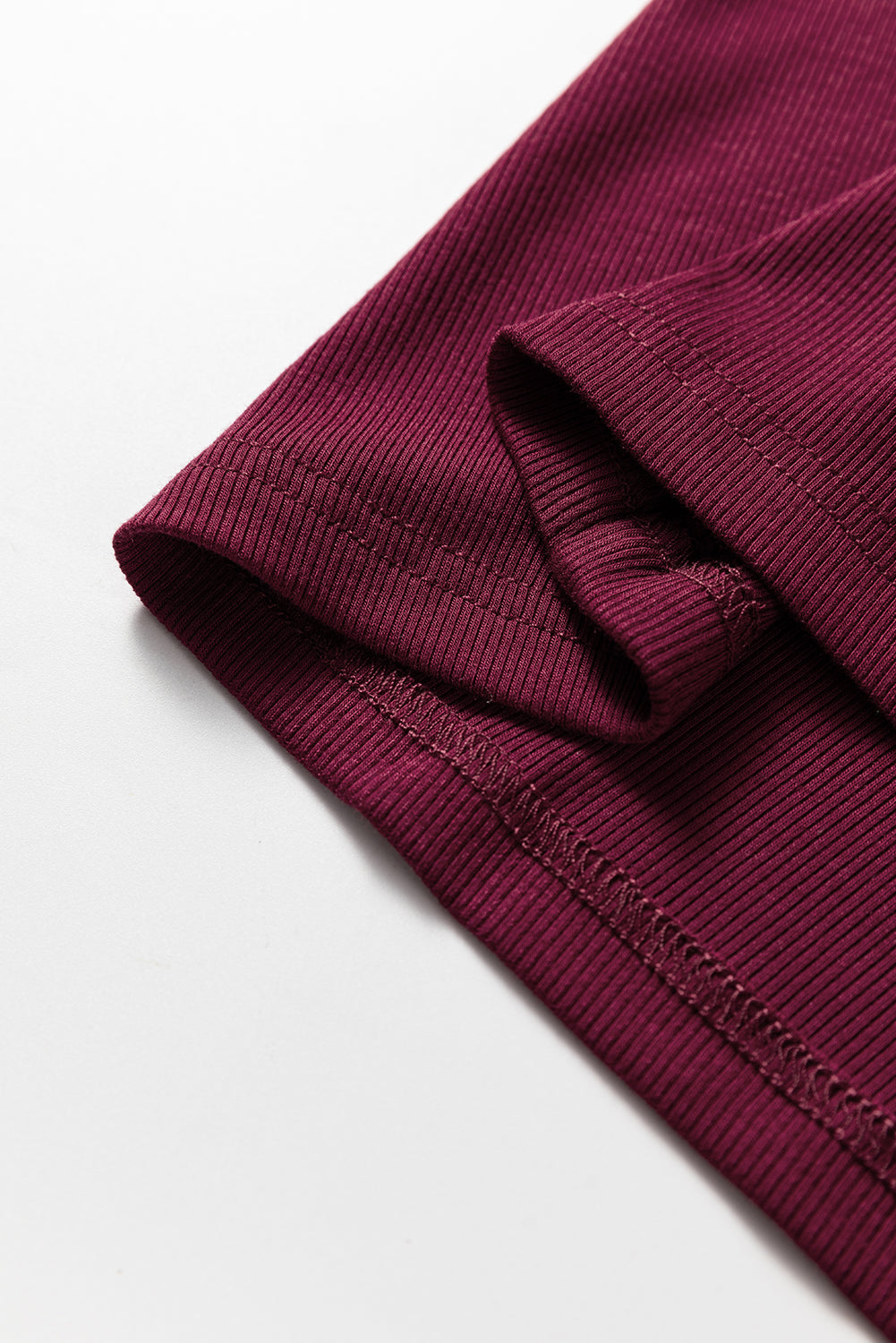 Wild Ginger Contrast Floral Sleeve Solid Ribbed Body Patchwork Long Sleeve Top-Tops/Long Sleeve Tops-[Adult]-[Female]-2022 Online Blue Zone Planet