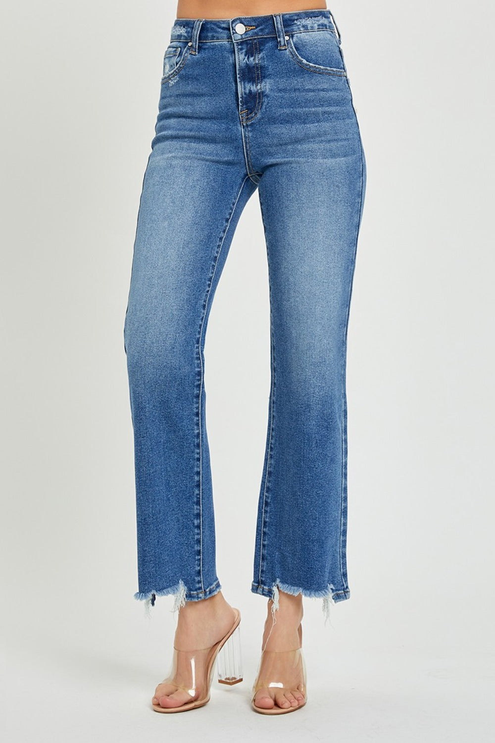 RISEN High Rise Straight Jeans-BOTTOMS SIZES SMALL MEDIUM LARGE-[Adult]-[Female]-2022 Online Blue Zone Planet