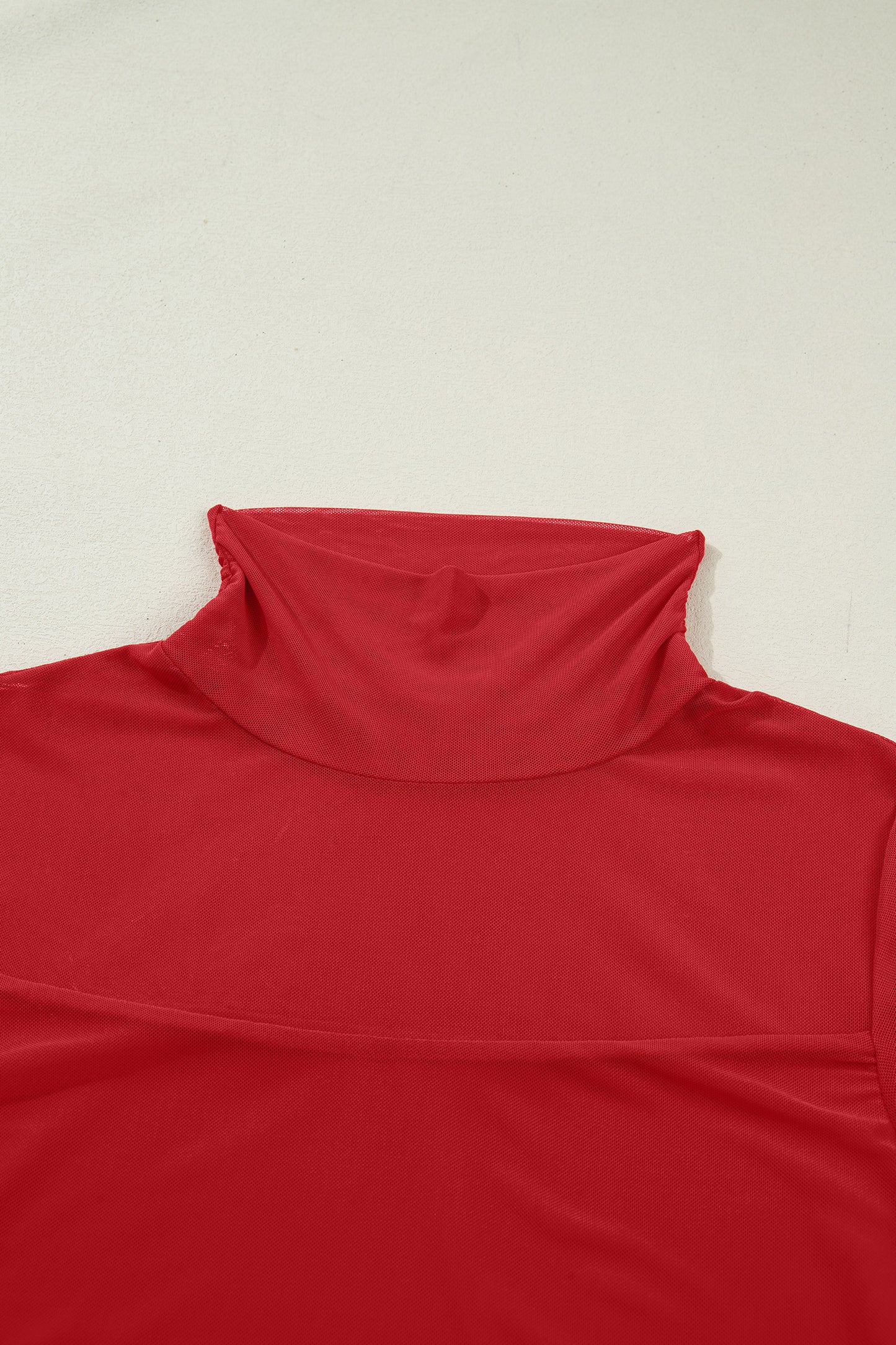 Black Sheer Mesh Patchwork High Neck Long Sleeve Top-Tops/Long Sleeve Tops-[Adult]-[Female]-2022 Online Blue Zone Planet