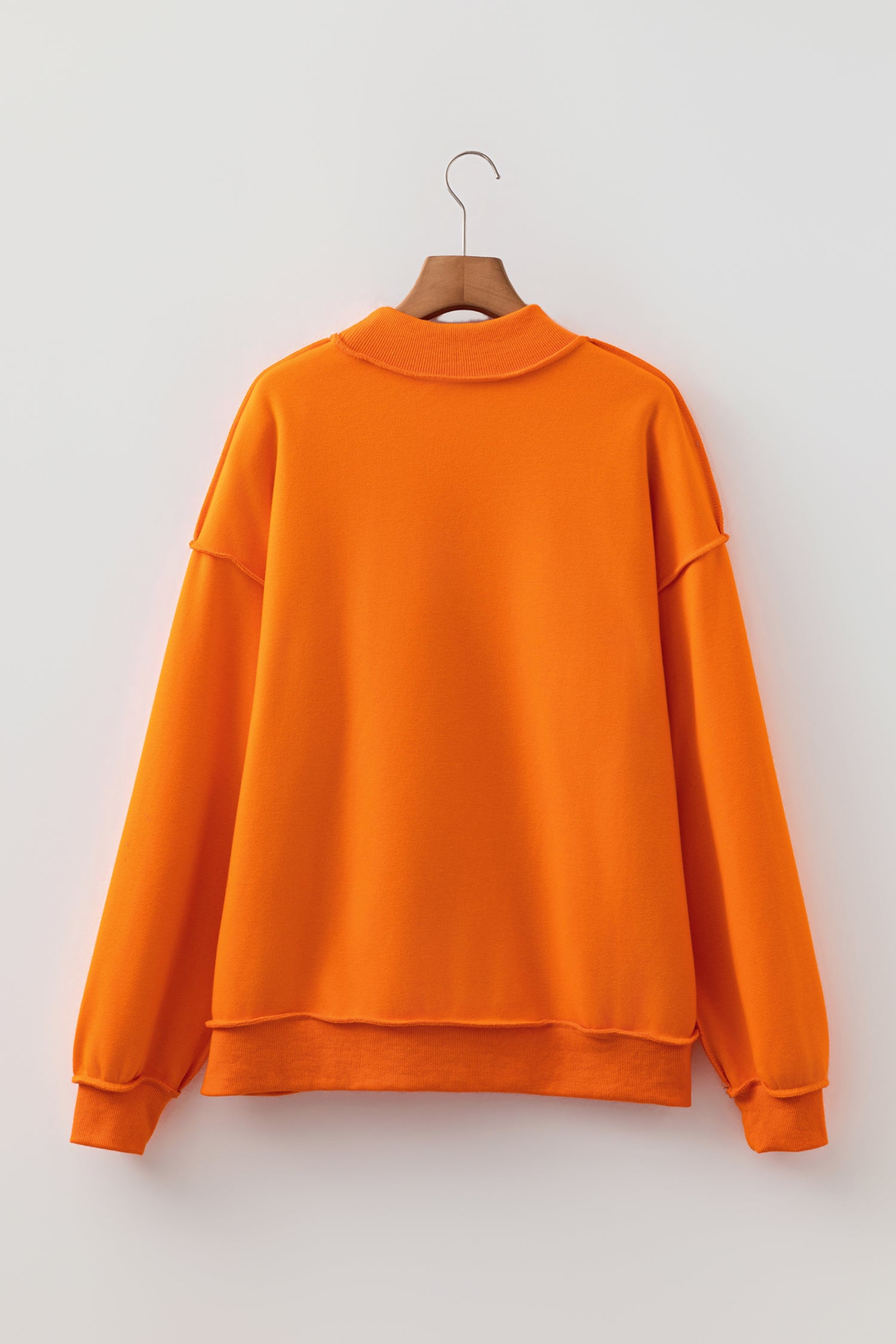Red Dahlia Oversize Drop Shoulder Reversible Mock Neck Sweatshirt-Tops/Sweatshirts & Hoodies-[Adult]-[Female]-2022 Online Blue Zone Planet