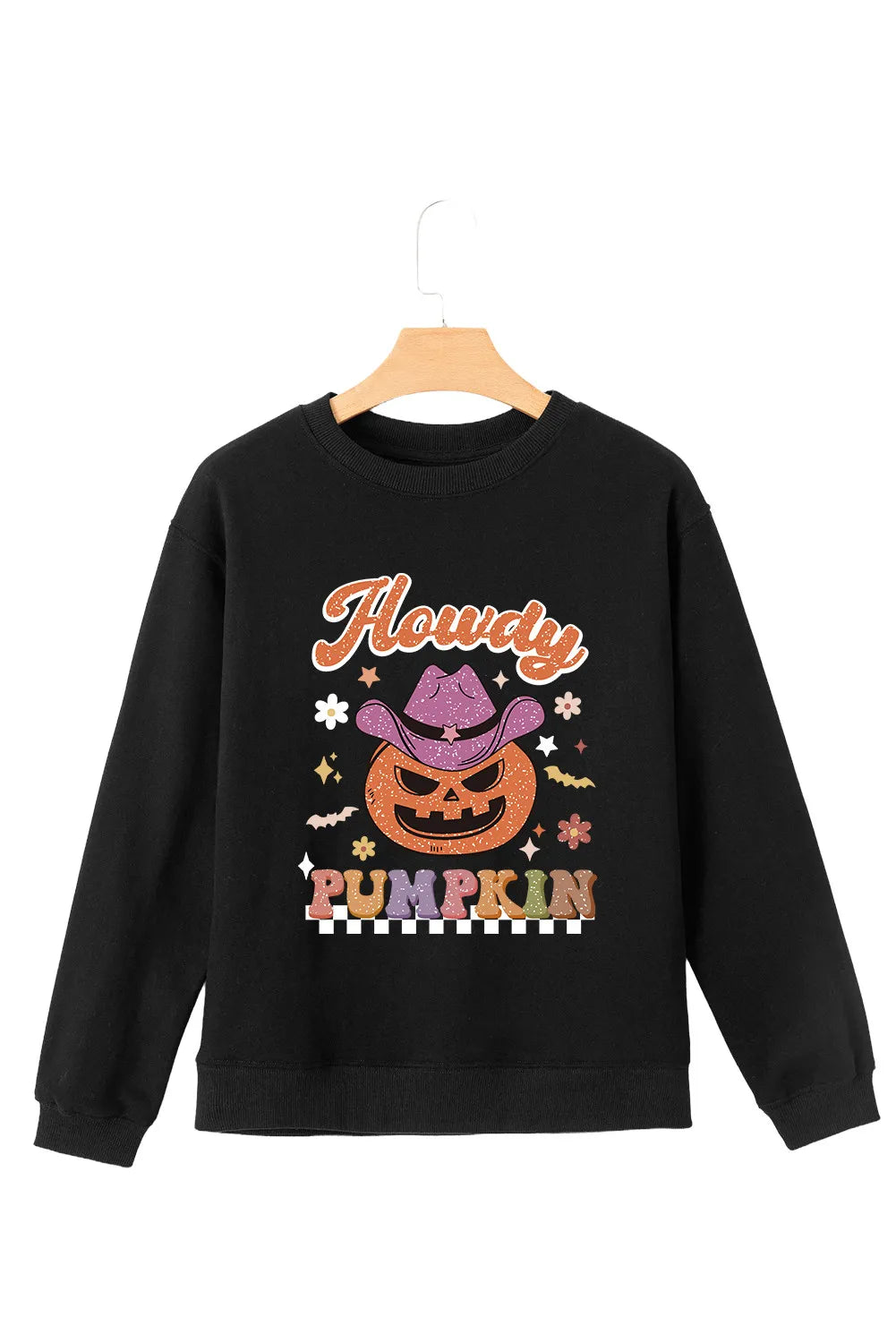 Jack-O'-Lantern Round Neck Long Sleeve Sweatshirt-TOPS / DRESSES-[Adult]-[Female]-2022 Online Blue Zone Planet