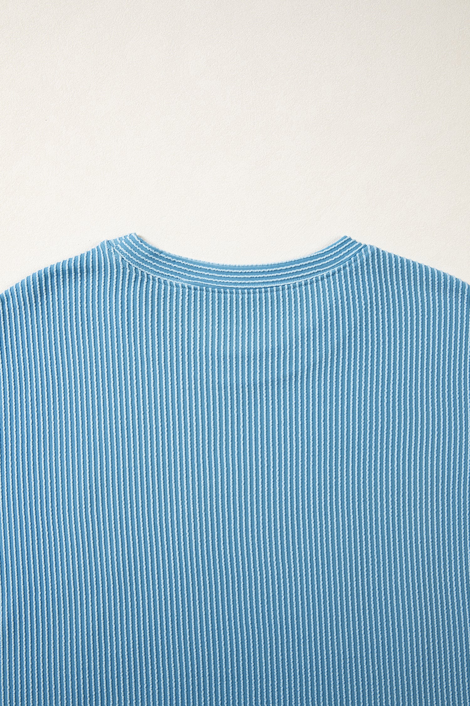 Beau Blue Usa Graphic Half Sleeve Loose Ribbed Top-Tops/Tops & Tees-[Adult]-[Female]-2022 Online Blue Zone Planet