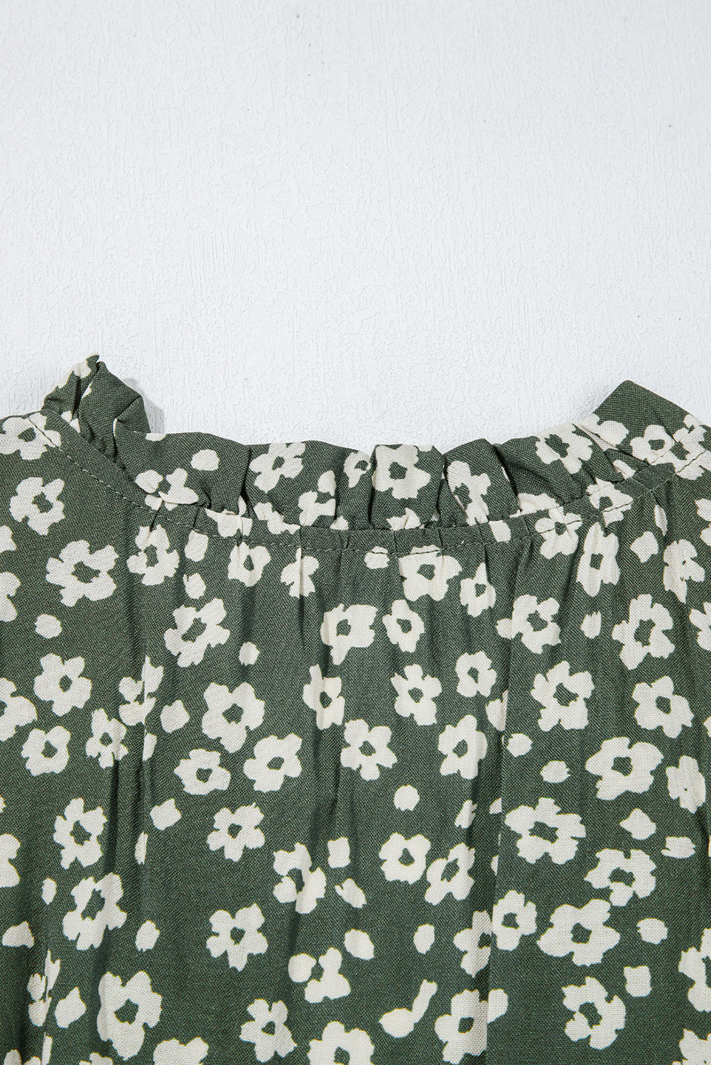 Green Boho Floral Print V Neck Tunic Sleeveless Dress-TOPS / DRESSES-[Adult]-[Female]-2022 Online Blue Zone Planet