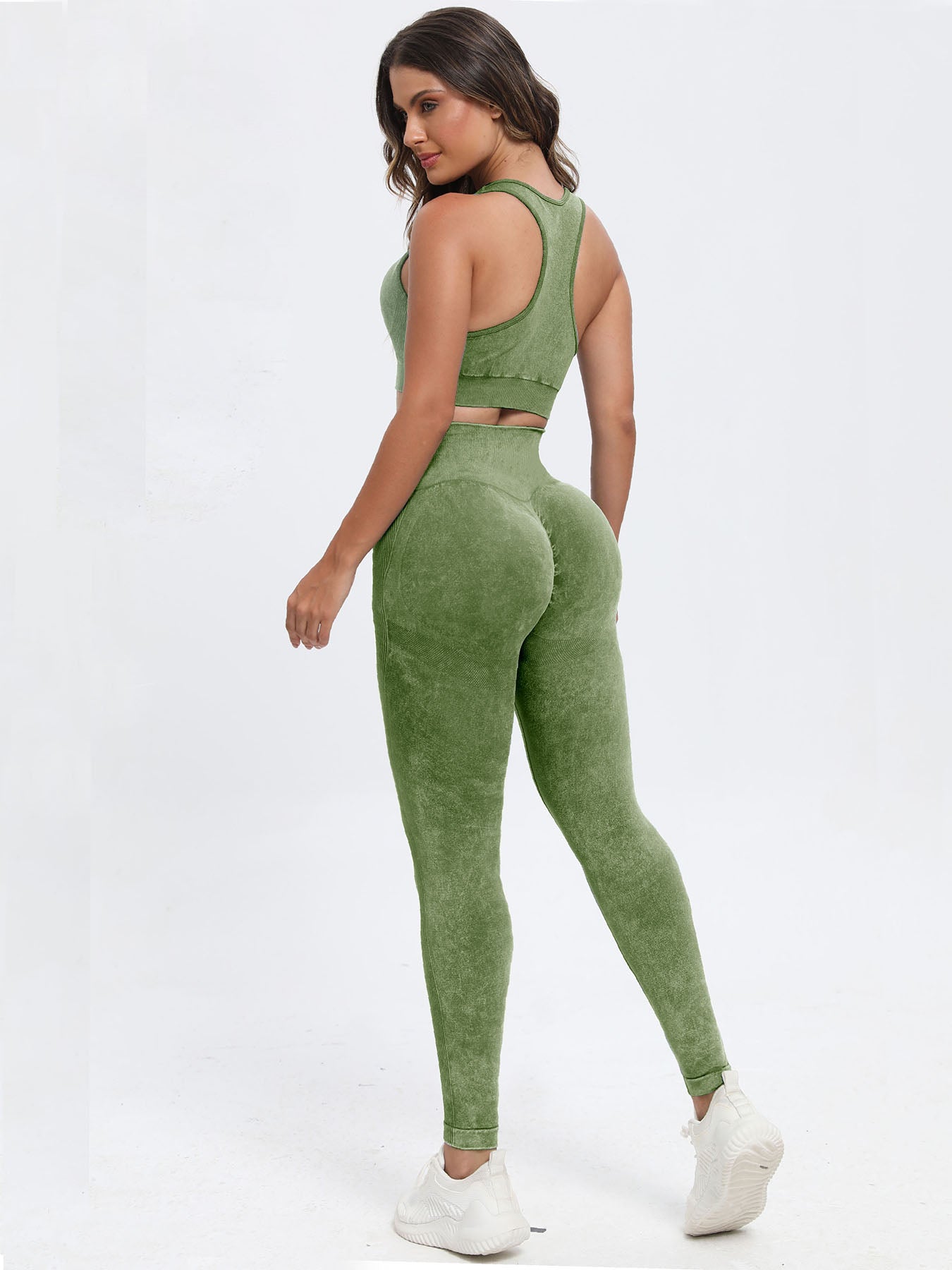 Scoop Neck Wide Strap Top and Pants Active Set-BOTTOMS SIZES SMALL MEDIUM LARGE-[Adult]-[Female]-Matcha Green-S-2022 Online Blue Zone Planet