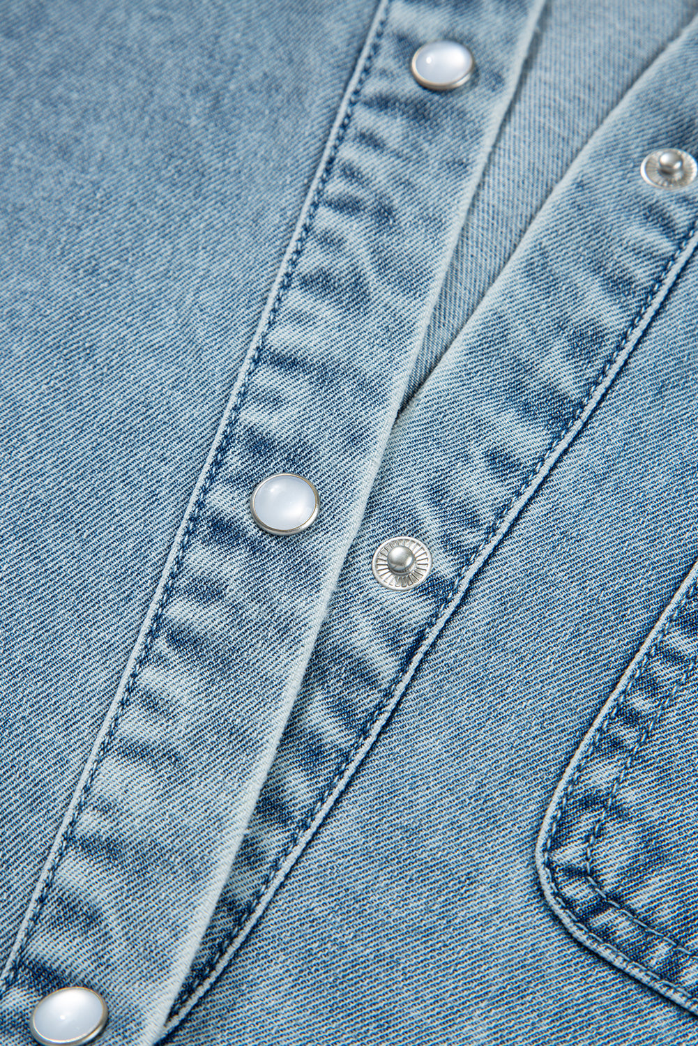 Beau Blue Smocked Cuffs Flared Denim Shirt Mini Dress-Dresses/Mini Dresses-[Adult]-[Female]-2022 Online Blue Zone Planet