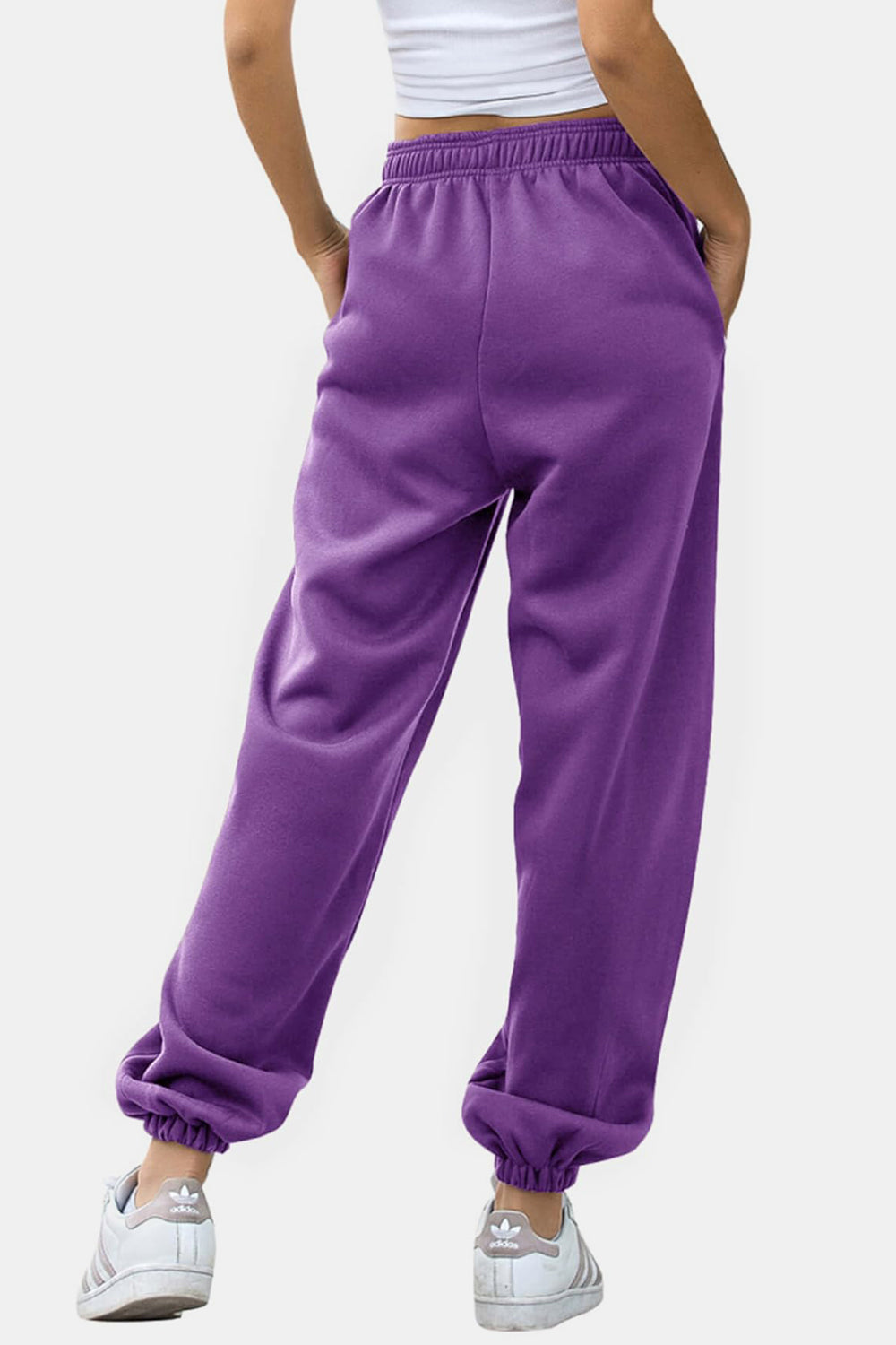 Elastic Waist Joggers with Pockets-TOPS / DRESSES-[Adult]-[Female]-2022 Online Blue Zone Planet