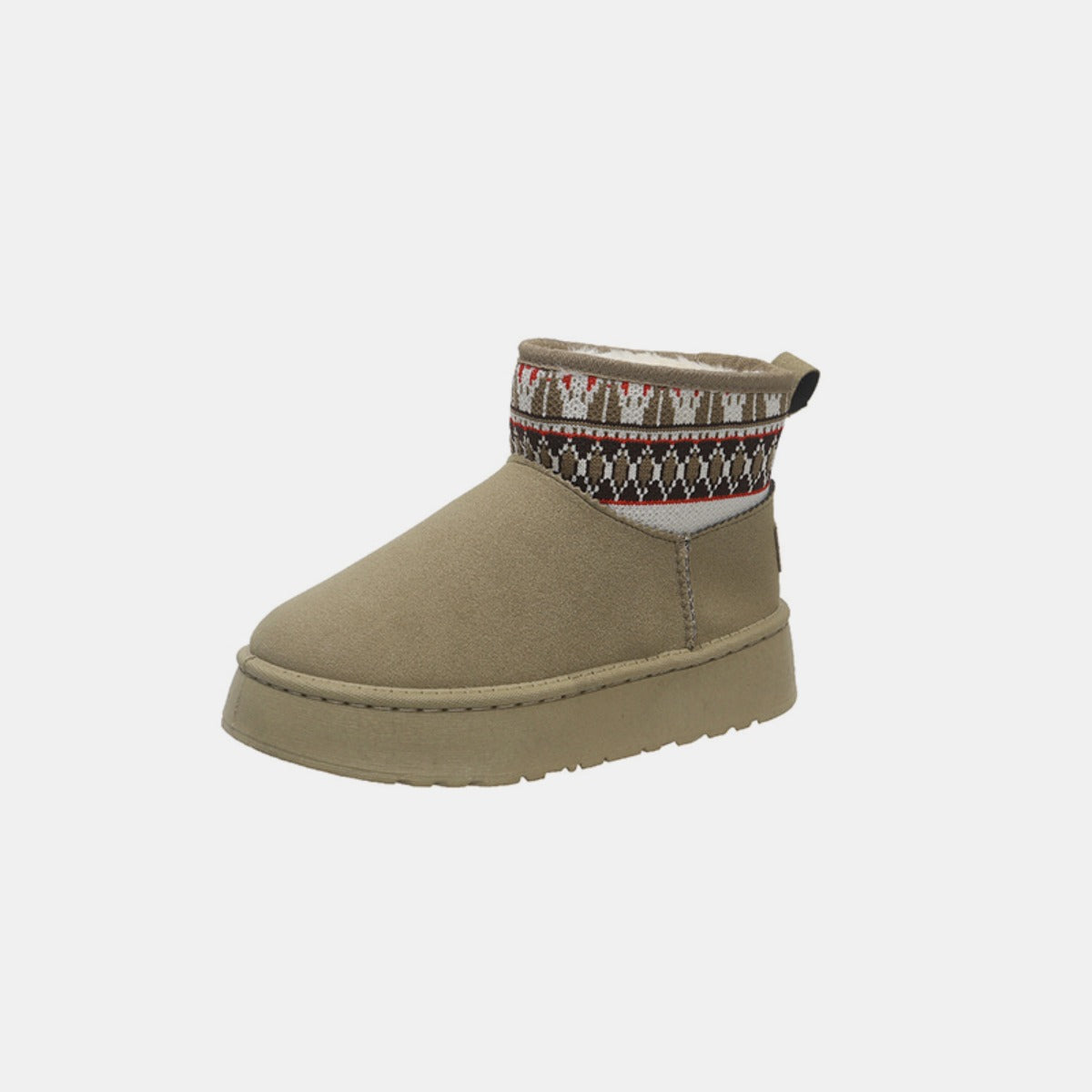 Thermal Suede Platform Boots-SHOES-[Adult]-[Female]-Khaki-36(US5)-2022 Online Blue Zone Planet