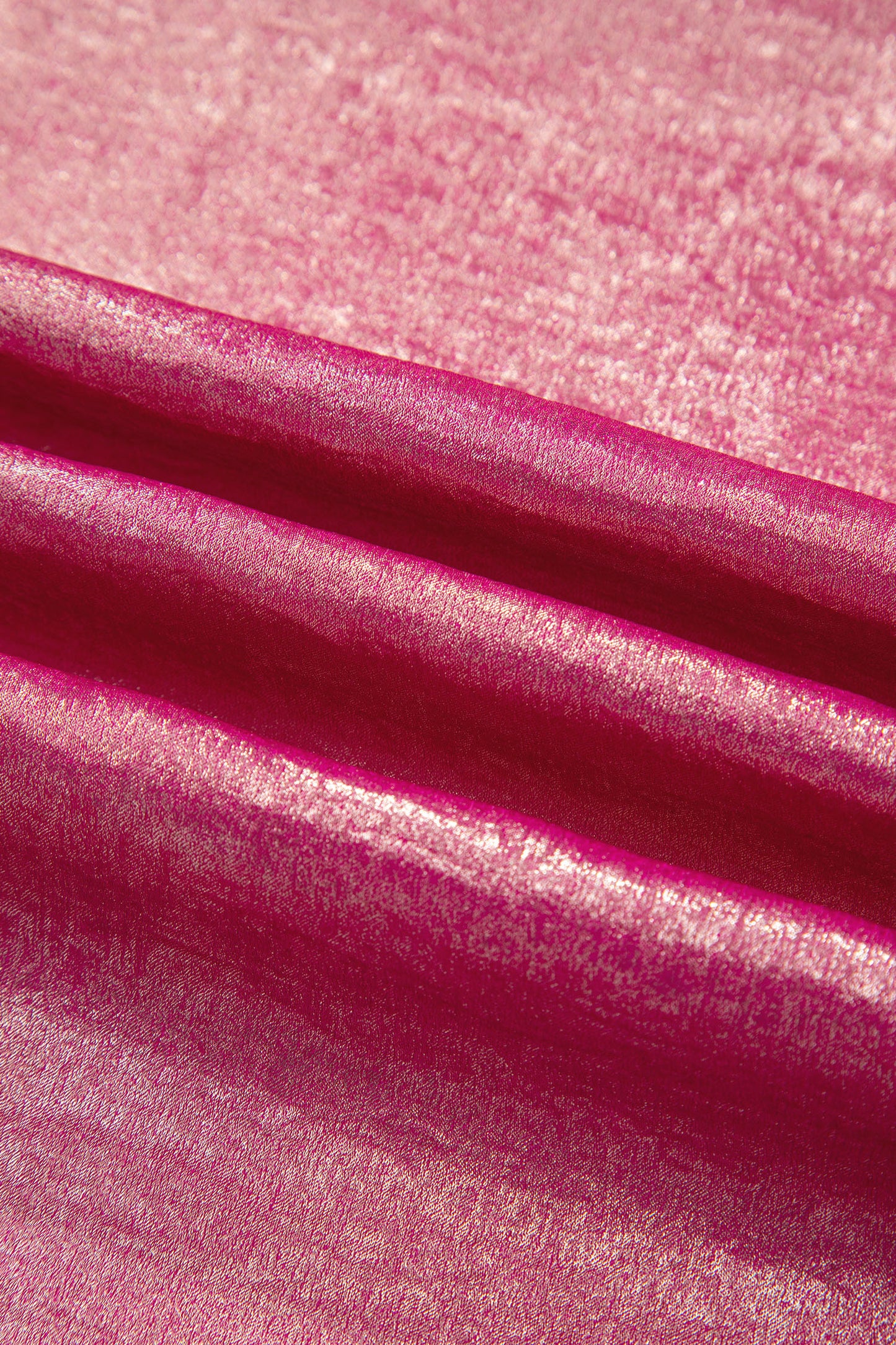 Bright Pink Metallic Round Neck Cap Sleeve Tee-Tops/Tops & Tees-[Adult]-[Female]-2022 Online Blue Zone Planet