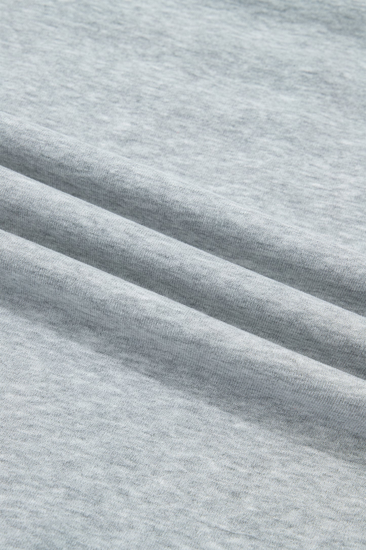 Light Grey Exposed Seam Mock Neck Letter Embroidered Loose Sweatshirt-Tops/Sweatshirts & Hoodies-[Adult]-[Female]-2022 Online Blue Zone Planet