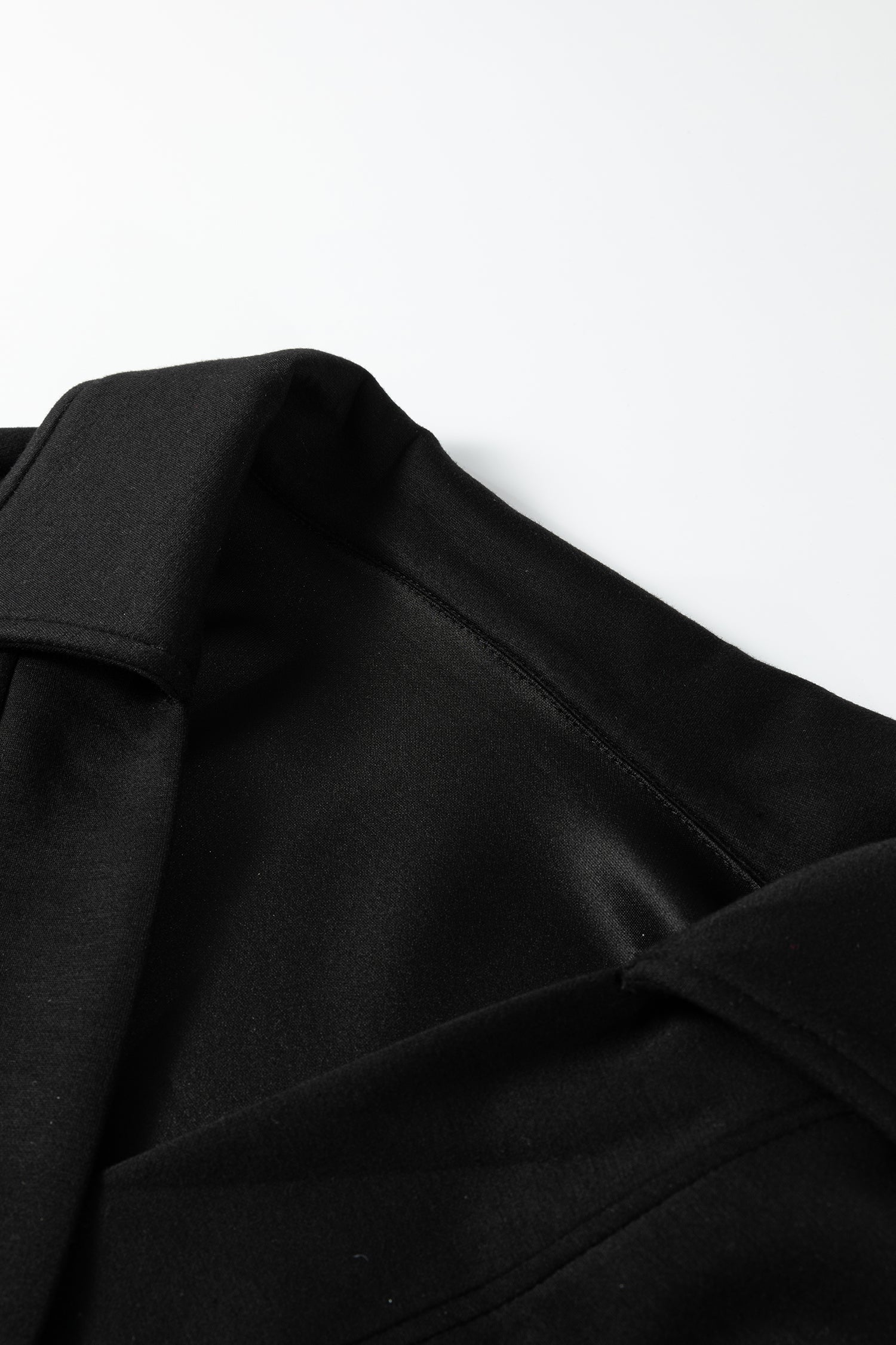 Bristol Black Collared V Neck Pullover Sweatshirt Sweatpants Set-Two Piece Sets/Pant Sets-[Adult]-[Female]-2022 Online Blue Zone Planet