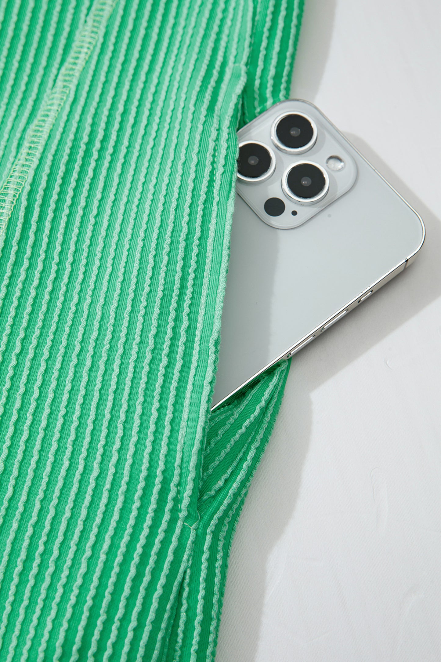 Mint Green Oversize Twist Ribbed Polo T Shirt Dress-TOPS / DRESSES-[Adult]-[Female]-2022 Online Blue Zone Planet