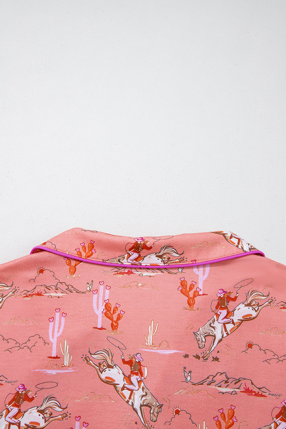 Blossom Cowgirl Country Print Pajamas Set-Loungewear & Sleepwear/Sleepwear-[Adult]-[Female]-2022 Online Blue Zone Planet