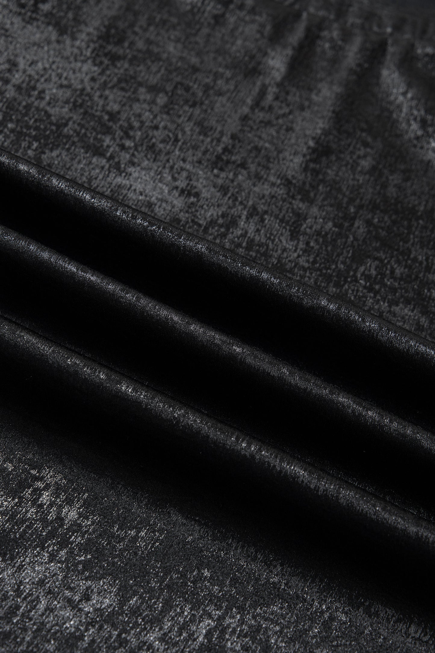 Black Metallic Round Neck Cap Sleeve Tee-Tops/Tops & Tees-[Adult]-[Female]-2022 Online Blue Zone Planet