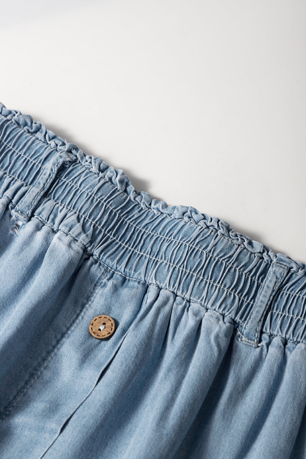 Beau Blue Buttoned Front High Waist Side Pockets Denim Maxi Skirt-Bottoms/Skirts & Petticoat-[Adult]-[Female]-2022 Online Blue Zone Planet
