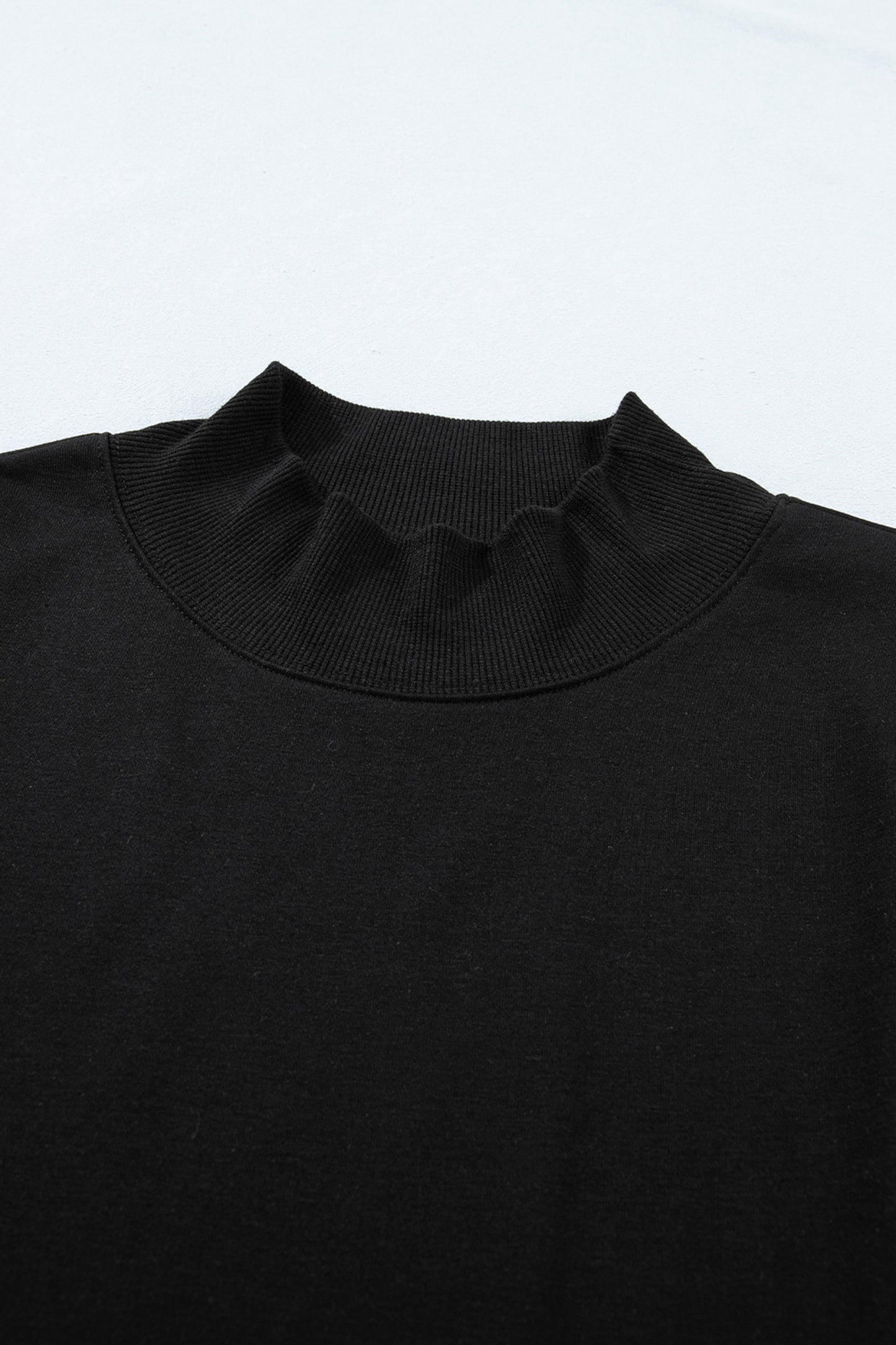 Black Solid Color High Neck Cap Sleeve Loose Top-Tops/Tops & Tees-[Adult]-[Female]-2022 Online Blue Zone Planet