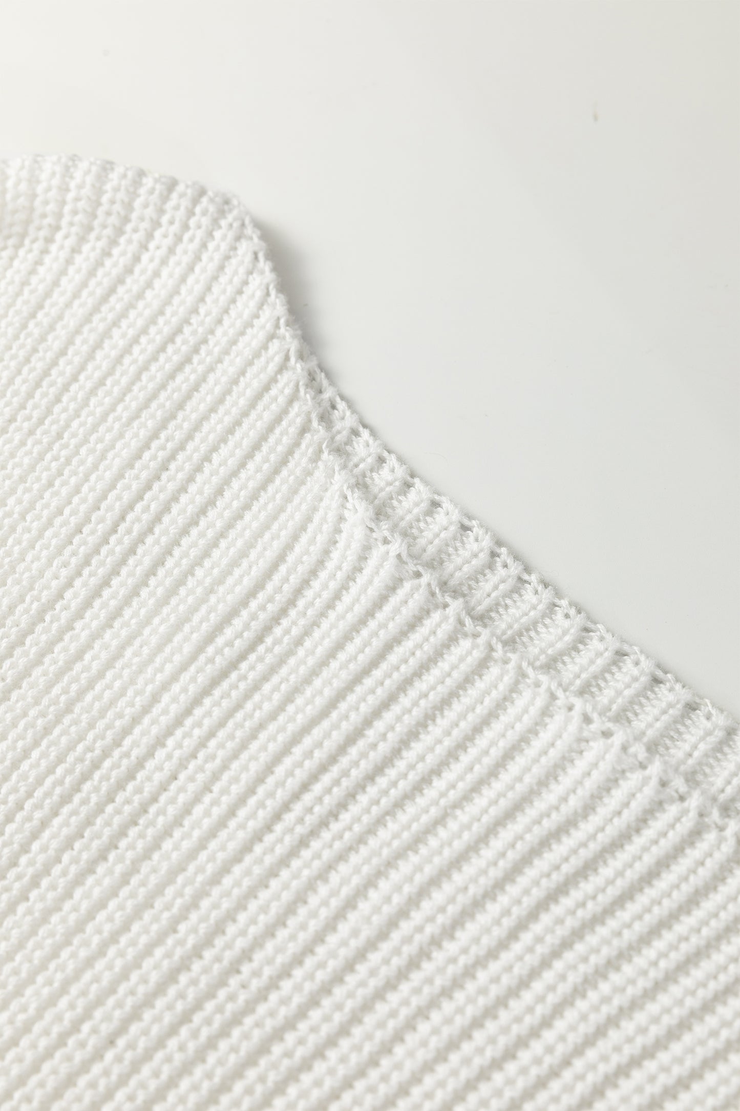 White Asymmetric Neck Drop Shoulder Baggy Slouchy Sweater-TOPS / DRESSES-[Adult]-[Female]-2022 Online Blue Zone Planet