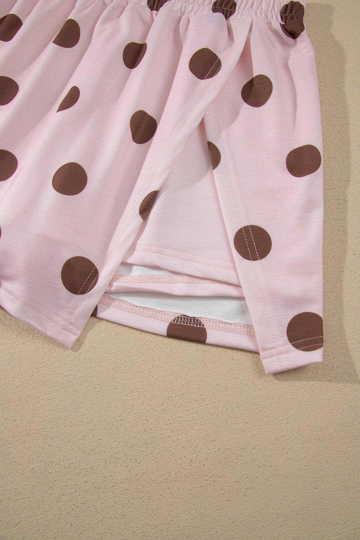 Pink Polka Dot Two Piece Set Long Sleeve Casual Skirt Set-Two Piece Sets/Two Piece Dresses-[Adult]-[Female]-2022 Online Blue Zone Planet
