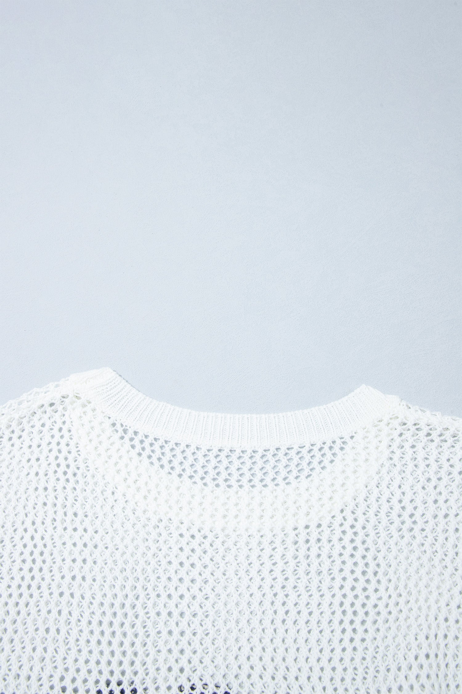 White Chenille BEACH Lettering Hollow Out Knit Casual Sweater-Sweaters & Cardigans/Sweaters-[Adult]-[Female]-2022 Online Blue Zone Planet