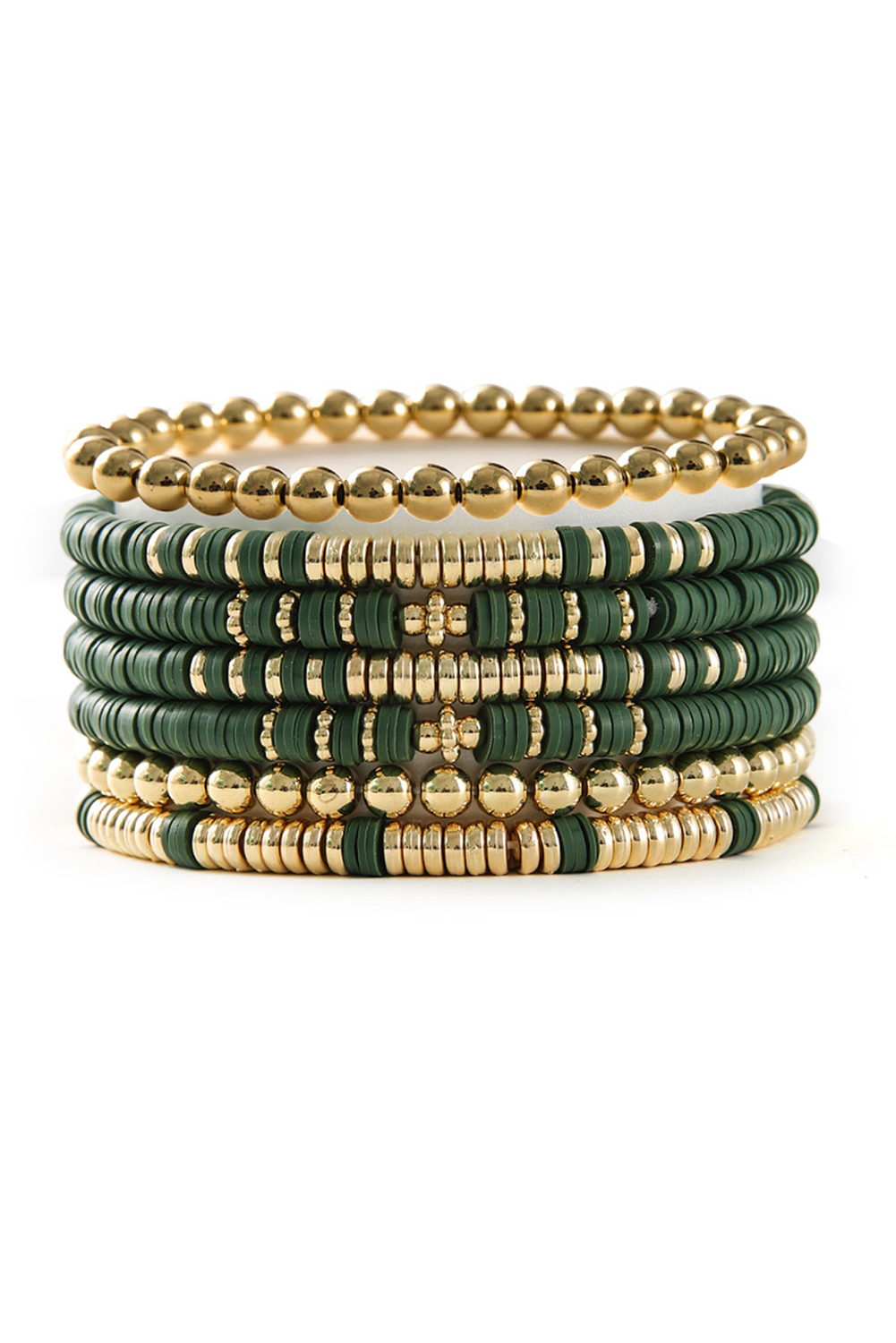 Blue Zone Planet | Vineyard Green St Patrick's Multi Layered Beaded Bracelet Set-Bracelets-[Adult]-[Female]-Vineyard Green-ONE SIZE-2022 Online Blue Zone Planet