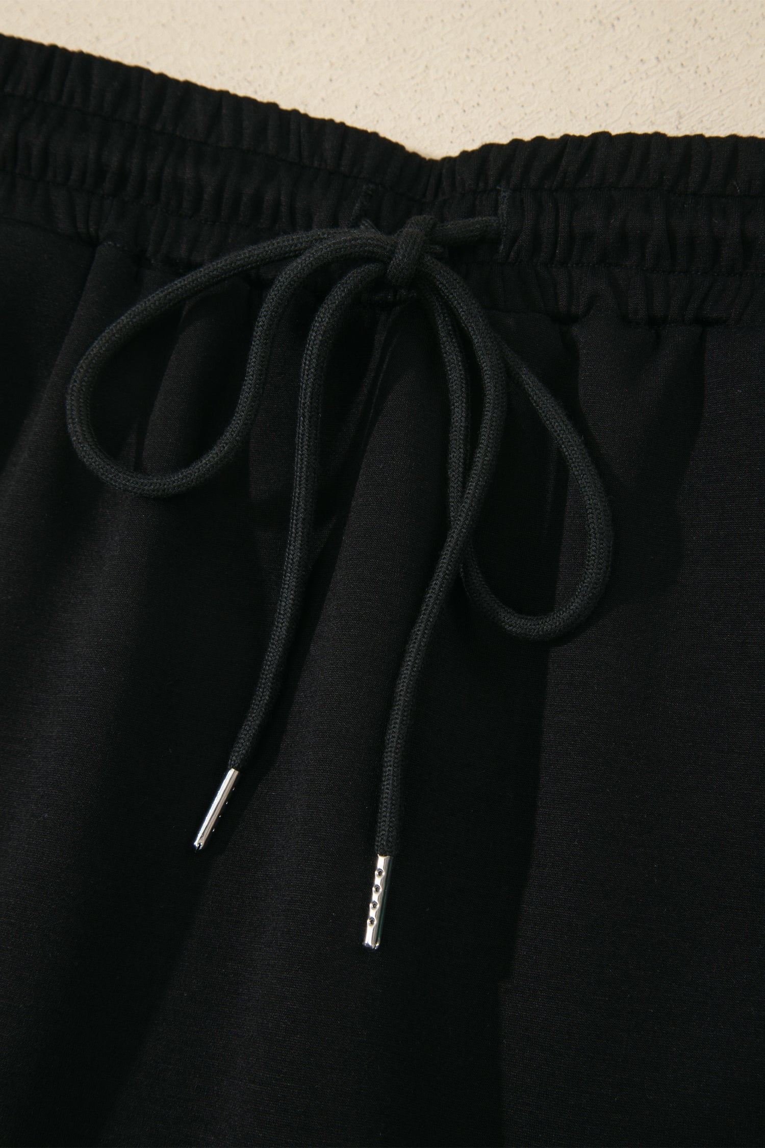 Black Preppy Striped Trim V Neck Polo Tee Drawstring Skirt Set-Two Piece Sets/Two Piece Dresses-[Adult]-[Female]-2022 Online Blue Zone Planet