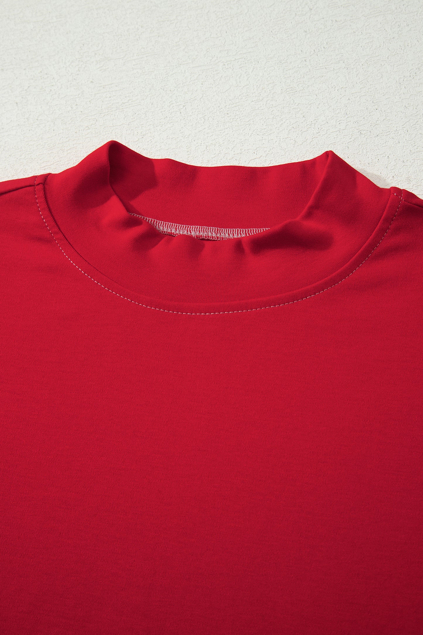 Racing Red Reversible Contrast-Stitched T-Shirt-Tops/Tops & Tees-[Adult]-[Female]-2022 Online Blue Zone Planet