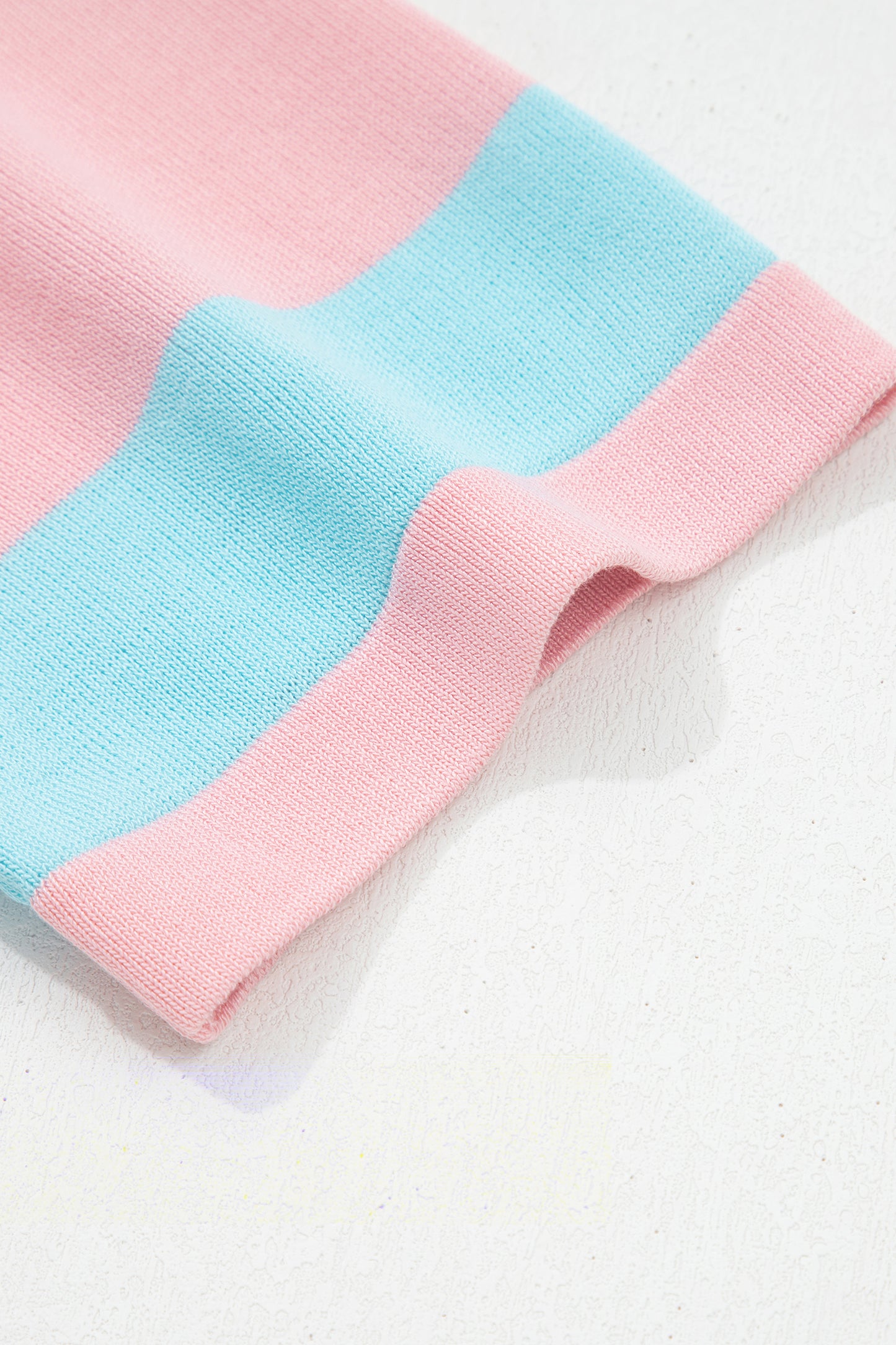 Black Stripe Colorblock Striped Knitted T Shirt-TOPS / DRESSES-[Adult]-[Female]-2022 Online Blue Zone Planet