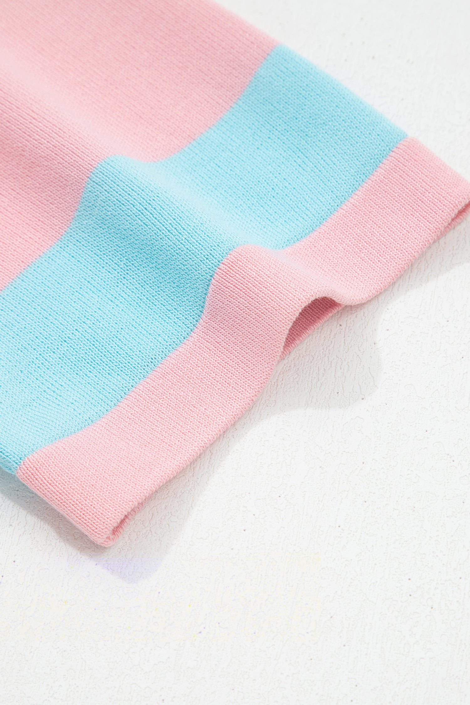 Black Stripe Colorblock Striped Knitted T Shirt-TOPS / DRESSES-[Adult]-[Female]-2022 Online Blue Zone Planet