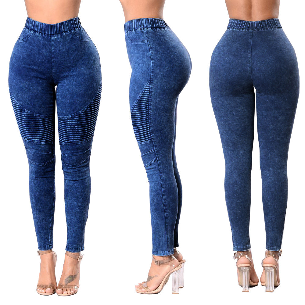 Full Size Run Mineral Wash Cropped Skinny Pants-BOTTOM SIZES SMALL MEDIUM LARGE-[Adult]-[Female]-Dark Blue-M-2022 Online Blue Zone Planet