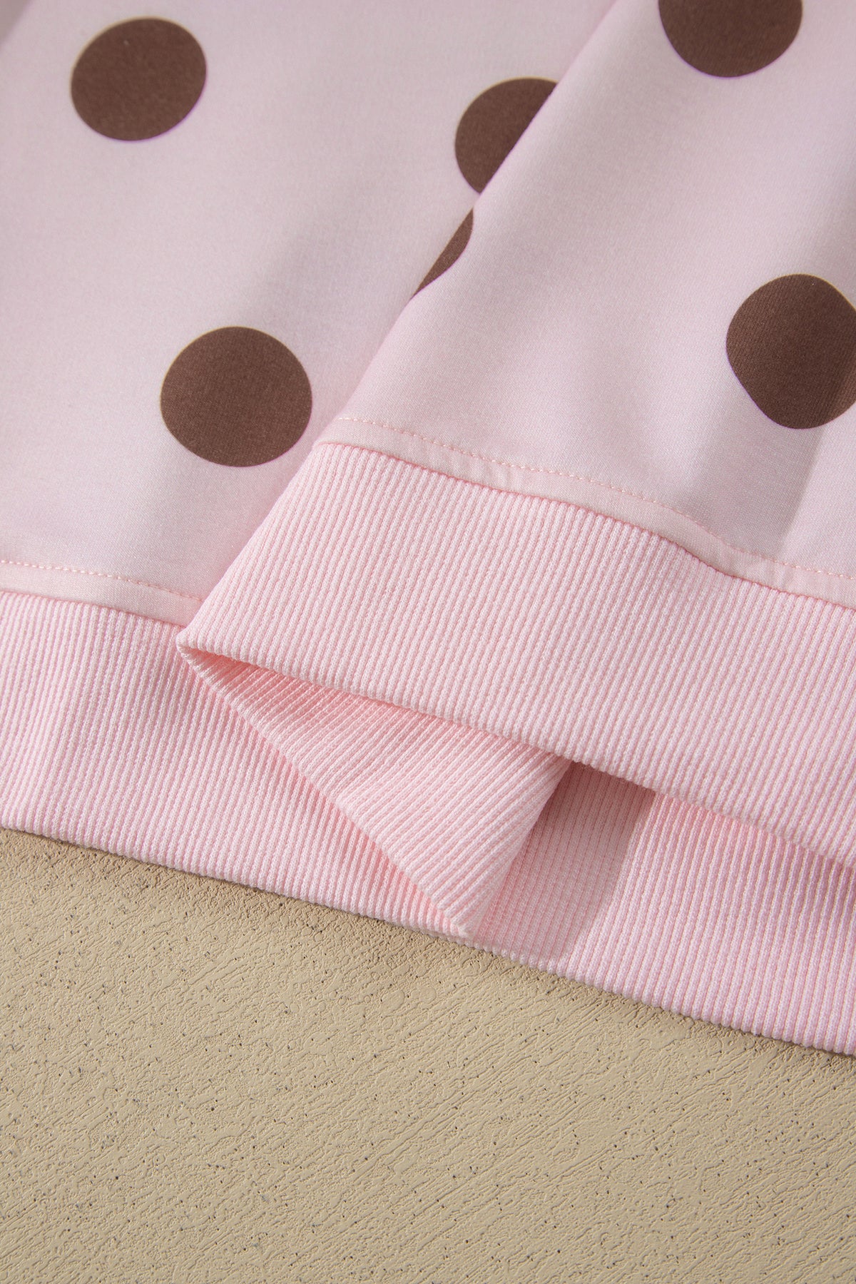 Pink Polka Dot Two Piece Set Long Sleeve Casual Skirt Set-Two Piece Sets/Two Piece Dresses-[Adult]-[Female]-2022 Online Blue Zone Planet