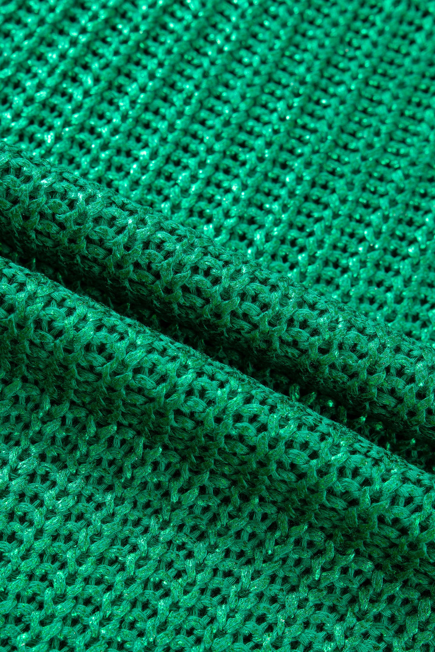 Bright Green Solid Color Knit High Neck Short Sleeve Sweater-TOPS / DRESSES-[Adult]-[Female]-2022 Online Blue Zone Planet