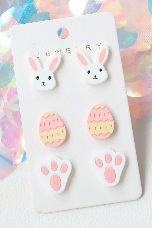 Pink Happy Easter Day Cute Earrings-Accessories/Jewelry-[Adult]-[Female]-Pink-ONE SIZE-2022 Online Blue Zone Planet