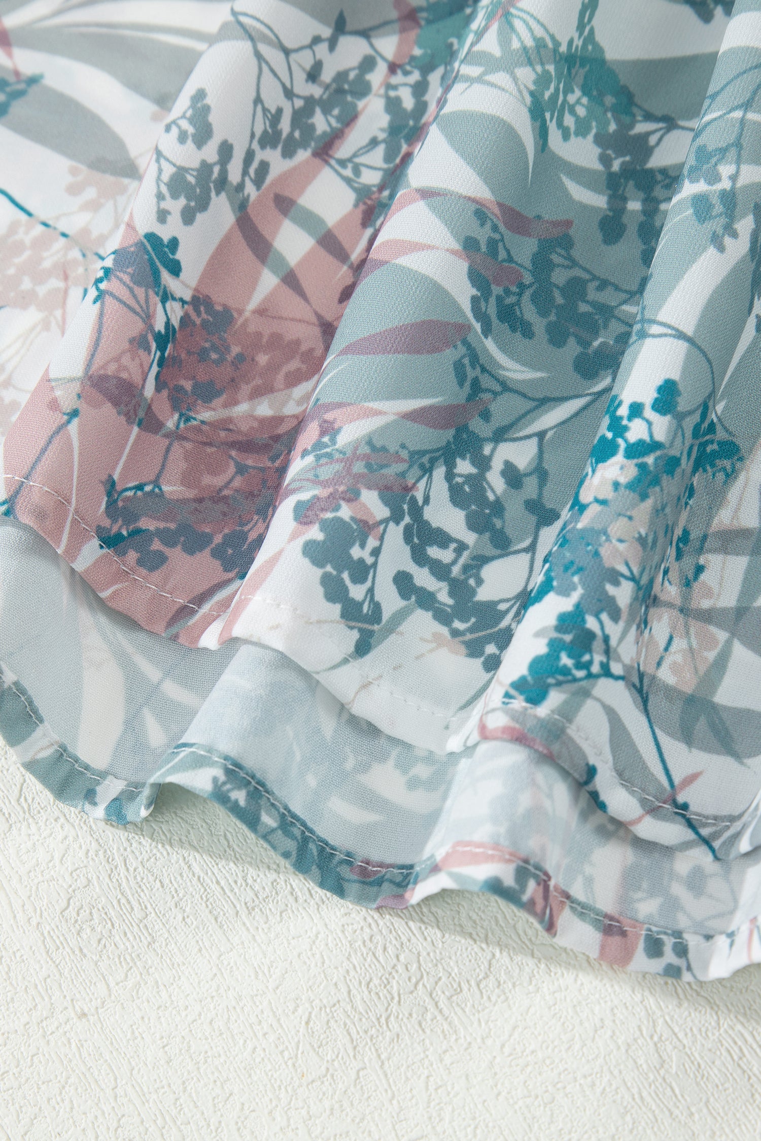 Green Tropical Palm Printed Cropped Tank Drawstring Wide Leg Pant Set-Two Piece Sets/Pant Sets-[Adult]-[Female]-2022 Online Blue Zone Planet