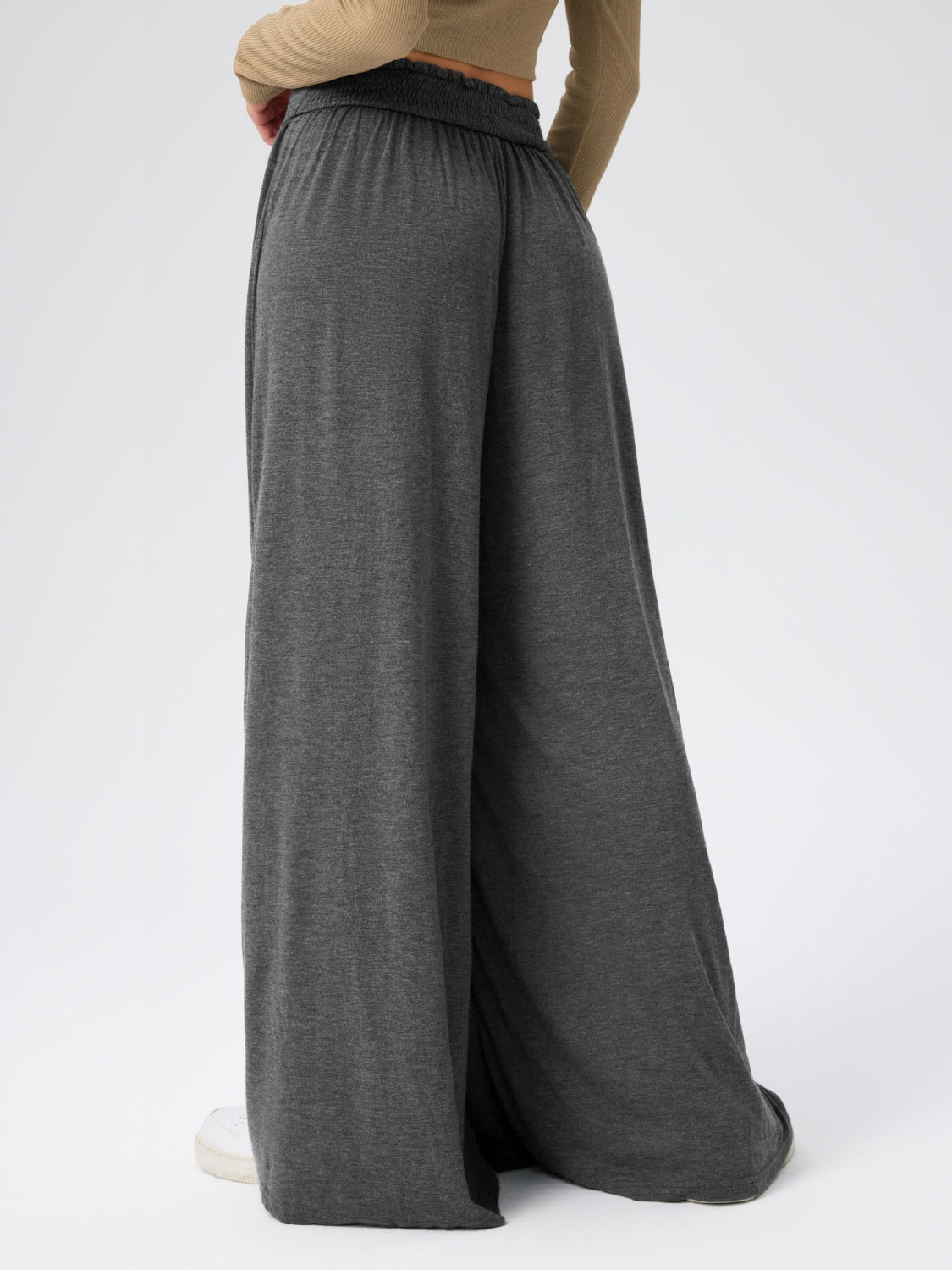 High Waist Wide Leg Pants-BOTTOMS SIZES SMALL MEDIUM LARGE-[Adult]-[Female]-2022 Online Blue Zone Planet