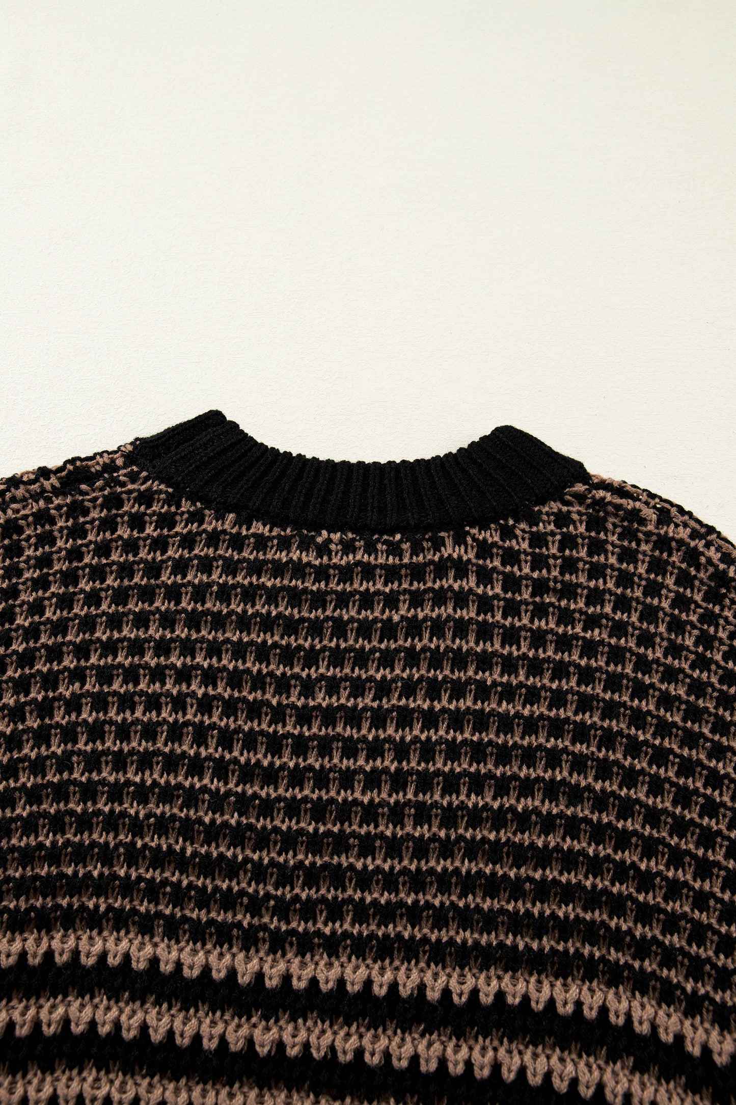 Black Stripe 3/4 Draped Sleeve Slouchy Sweater-TOPS / DRESSES-[Adult]-[Female]-2022 Online Blue Zone Planet