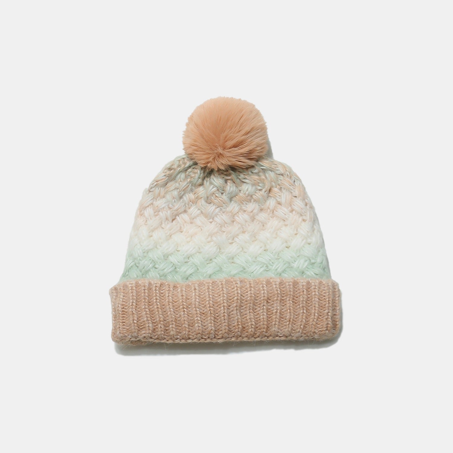 Gradient Knit Hat with Pompom-TOPS / DRESSES-[Adult]-[Female]-2022 Online Blue Zone Planet